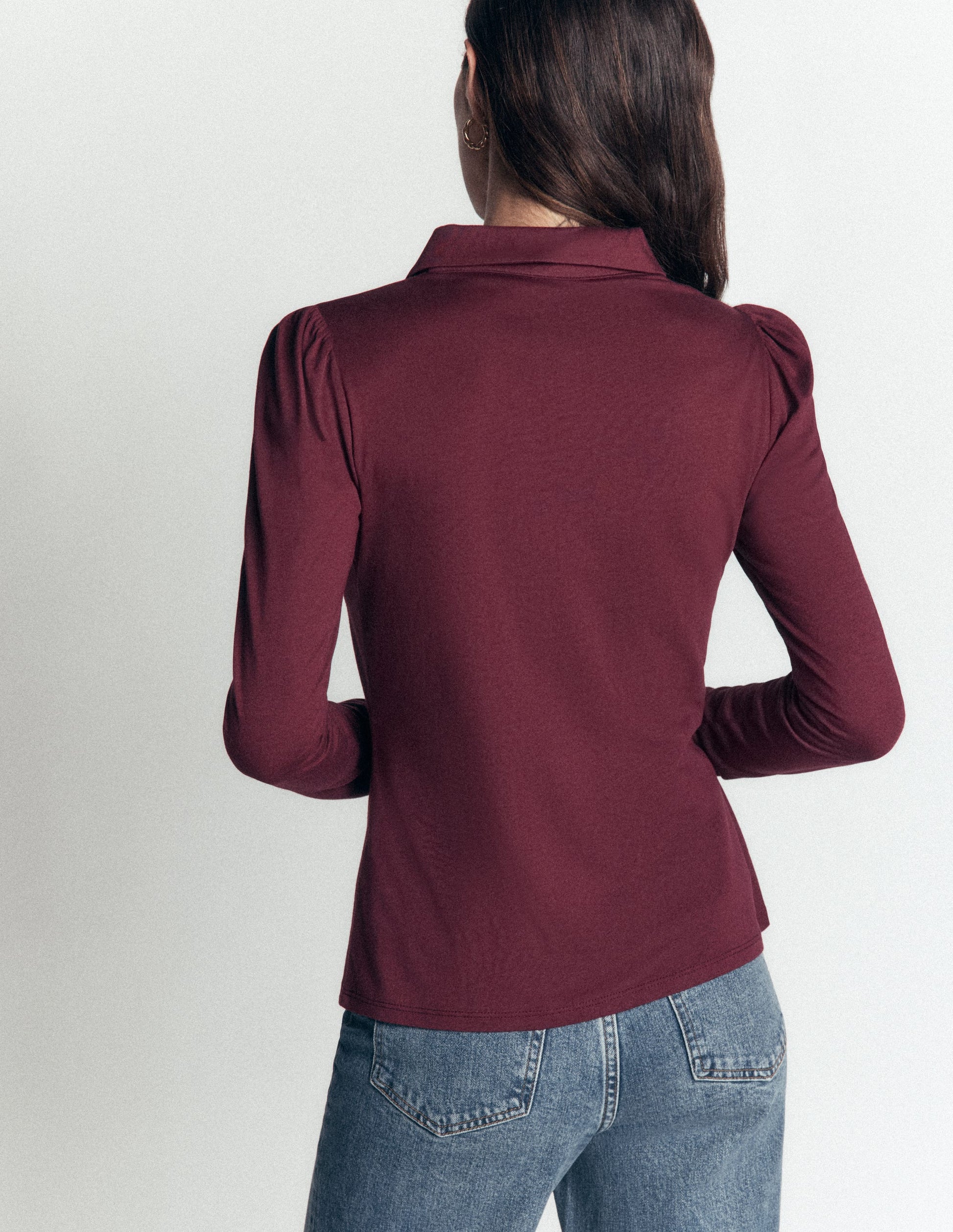 Top ultra-doux à col zippé-Glycine profond-3