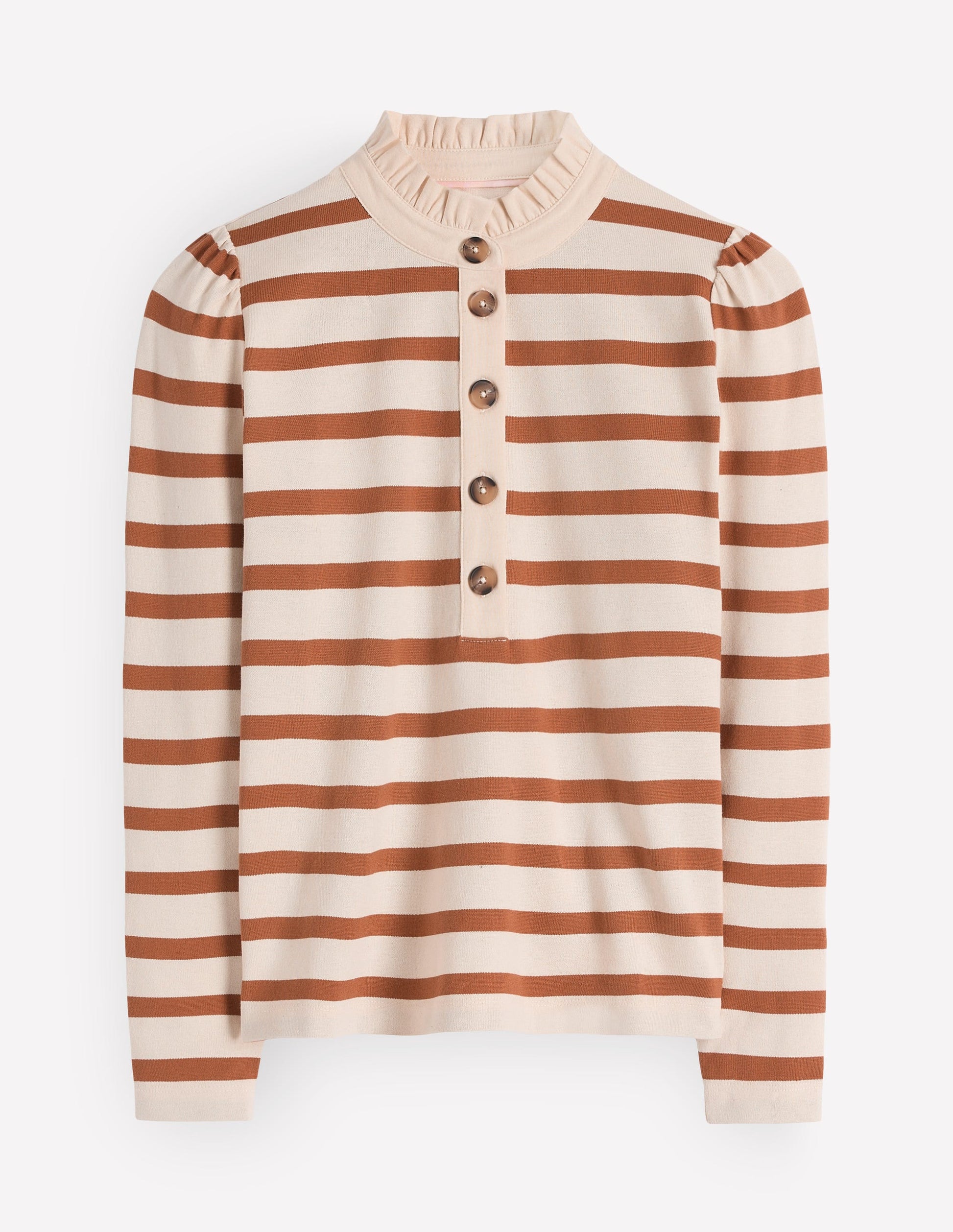 Ruffle Collar Mariner-Ivory and Argon Oil Stripe-5