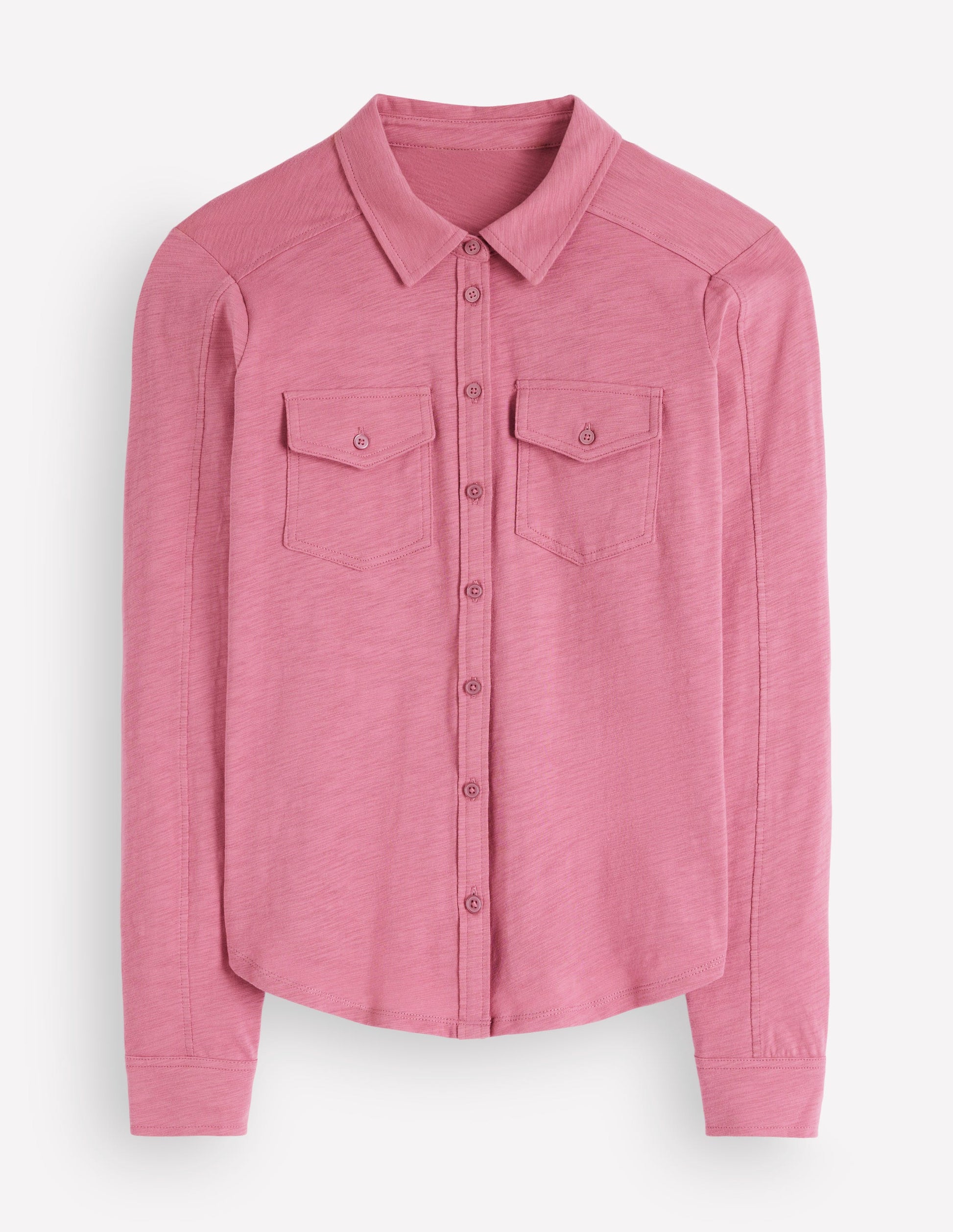 Jerseyhemd mit Ziernähten-Rosa Heide-7