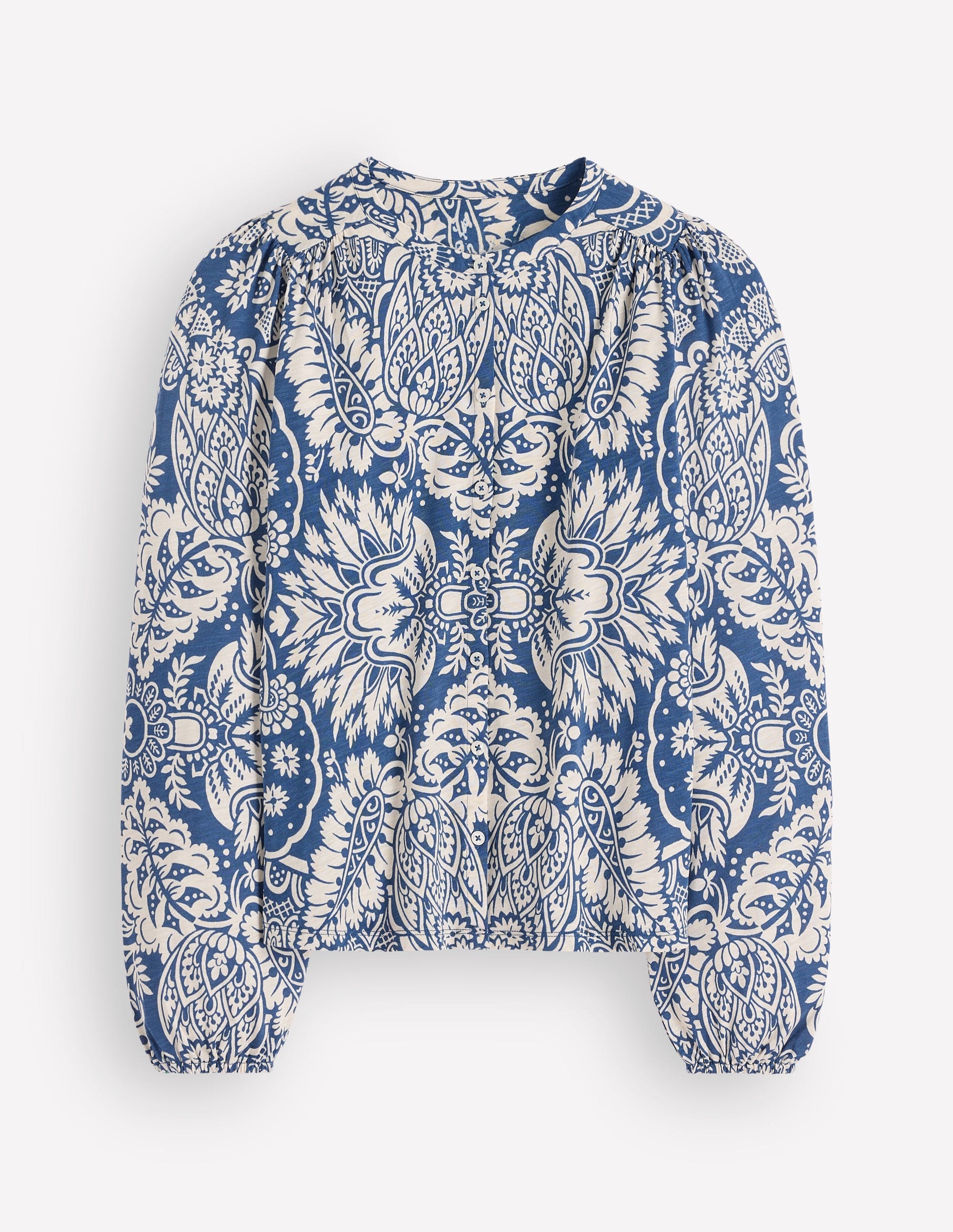 Ara Jerseyhemd-Echtes Marineblau, Arabeske Wiesen-5