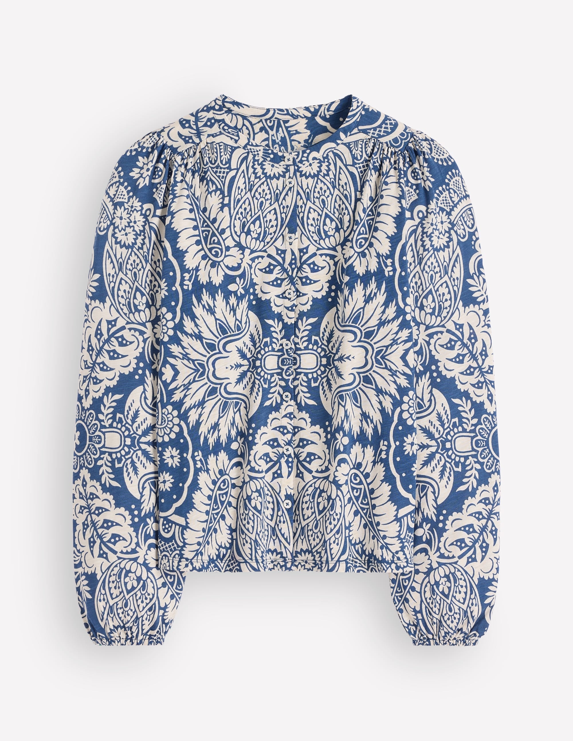 Ara Jerseyhemd-Echtes Marineblau, Arabeske Wiesen - Image 5