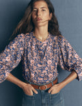 Ara Jerseyhemd-Rosa Rauchgrau, Blumenfeld