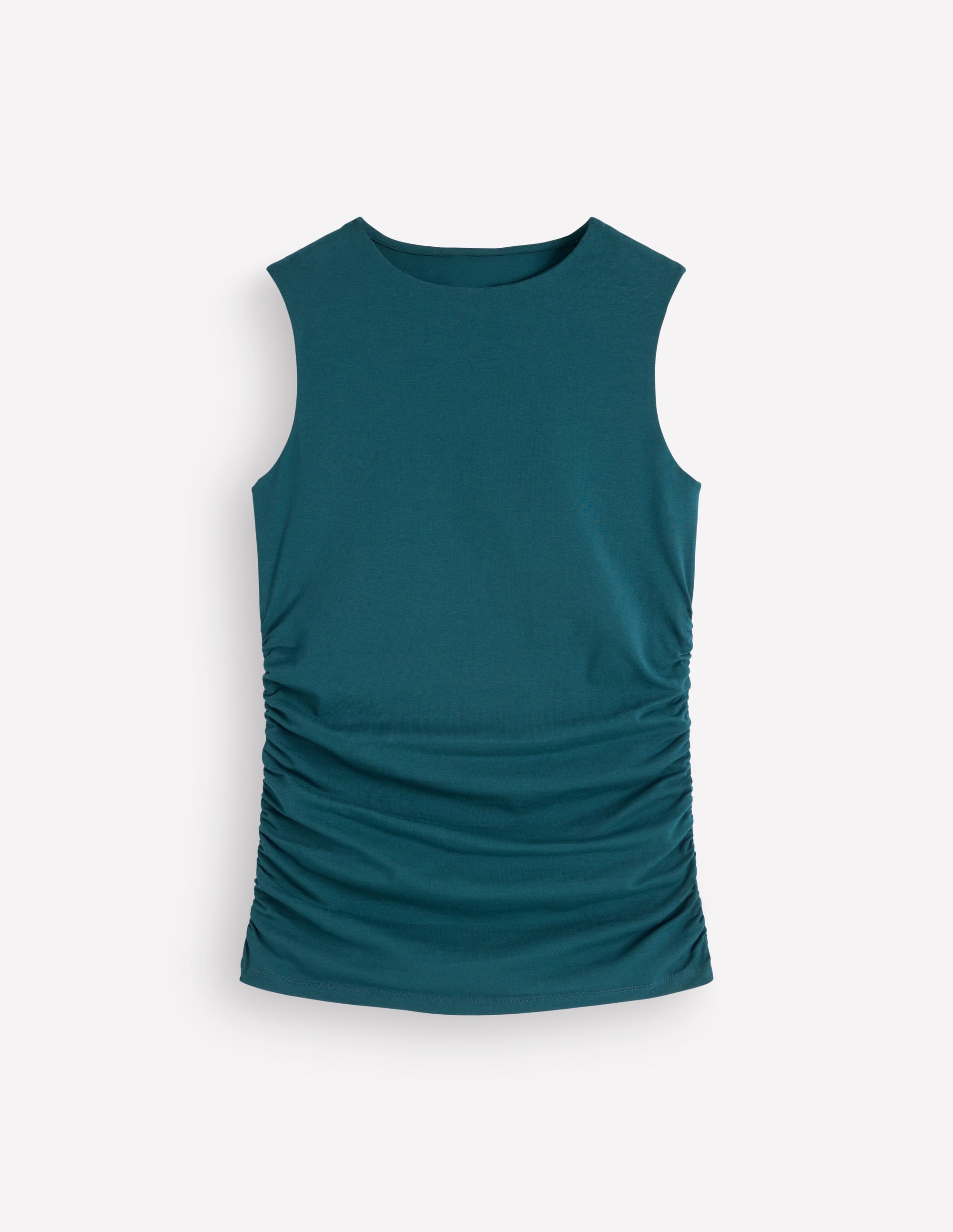 Tia Ärmelloses Jerseyoberteil mit Raffung-Mitternachtsblaugrün - Image 6