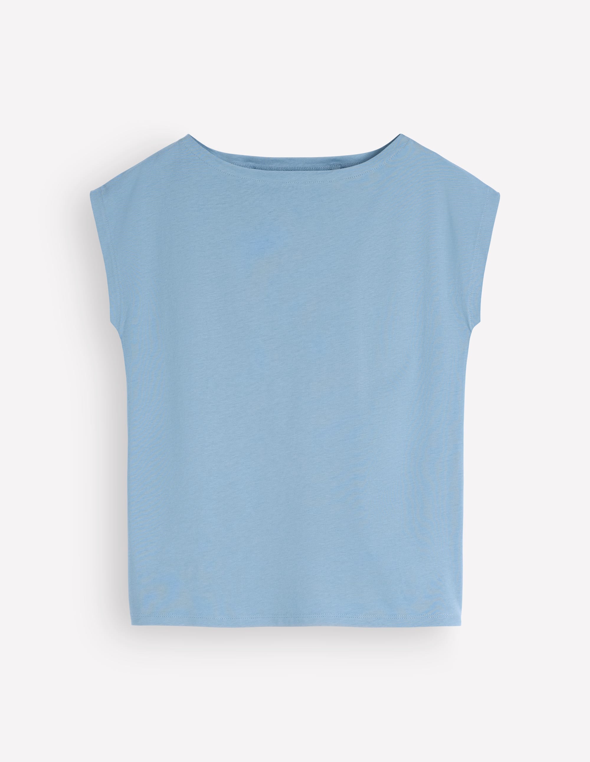 T-shirt ultra-doux à col large-Aura bleue - Image 6