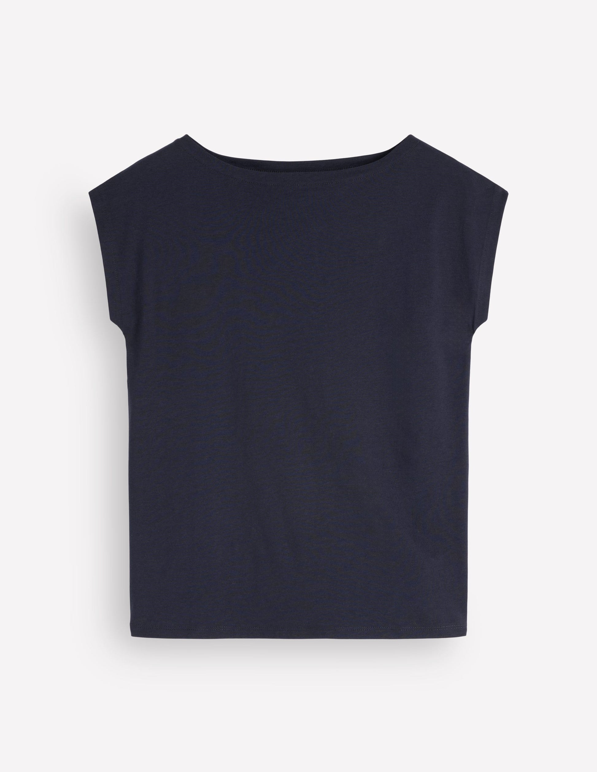 Superweiches T-Shirt mit U-Boot-Ausschnitt-Französisches Marineblau (19-3921 TCX)-5