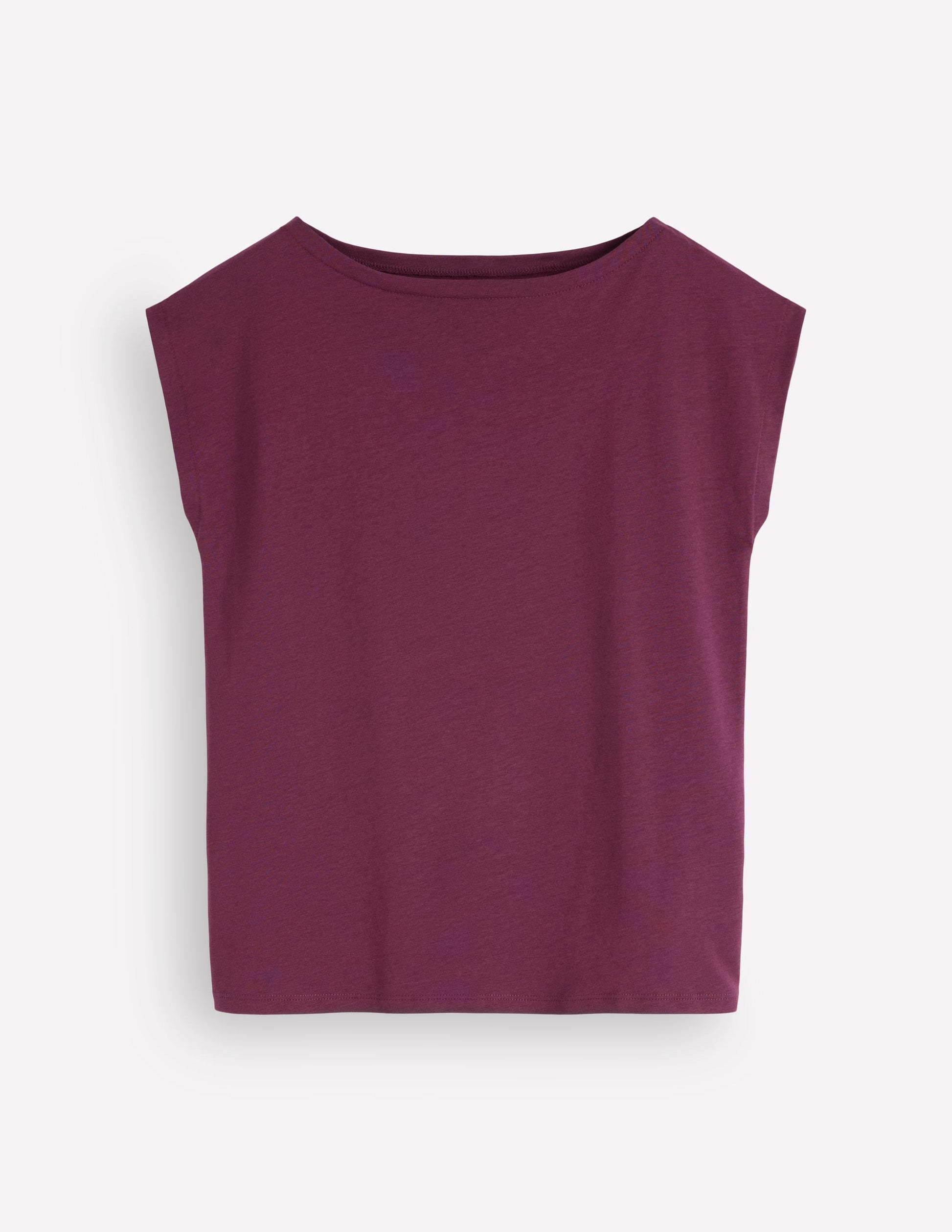 Superweiches T-Shirt mit U-Boot-Ausschnitt-Dunkle Kirsche-5