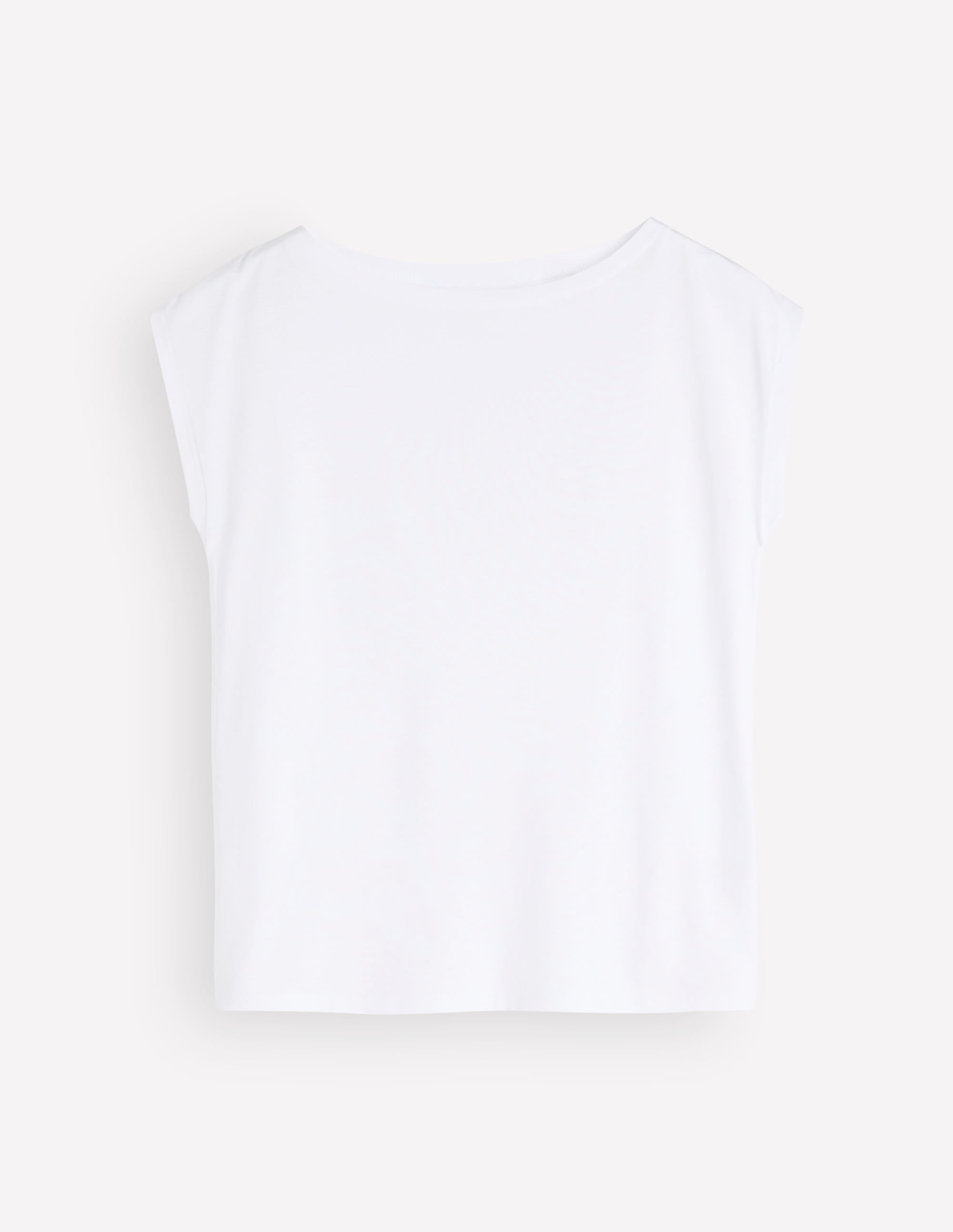 T-shirt ultra-doux à col large-Blanc - Image 5