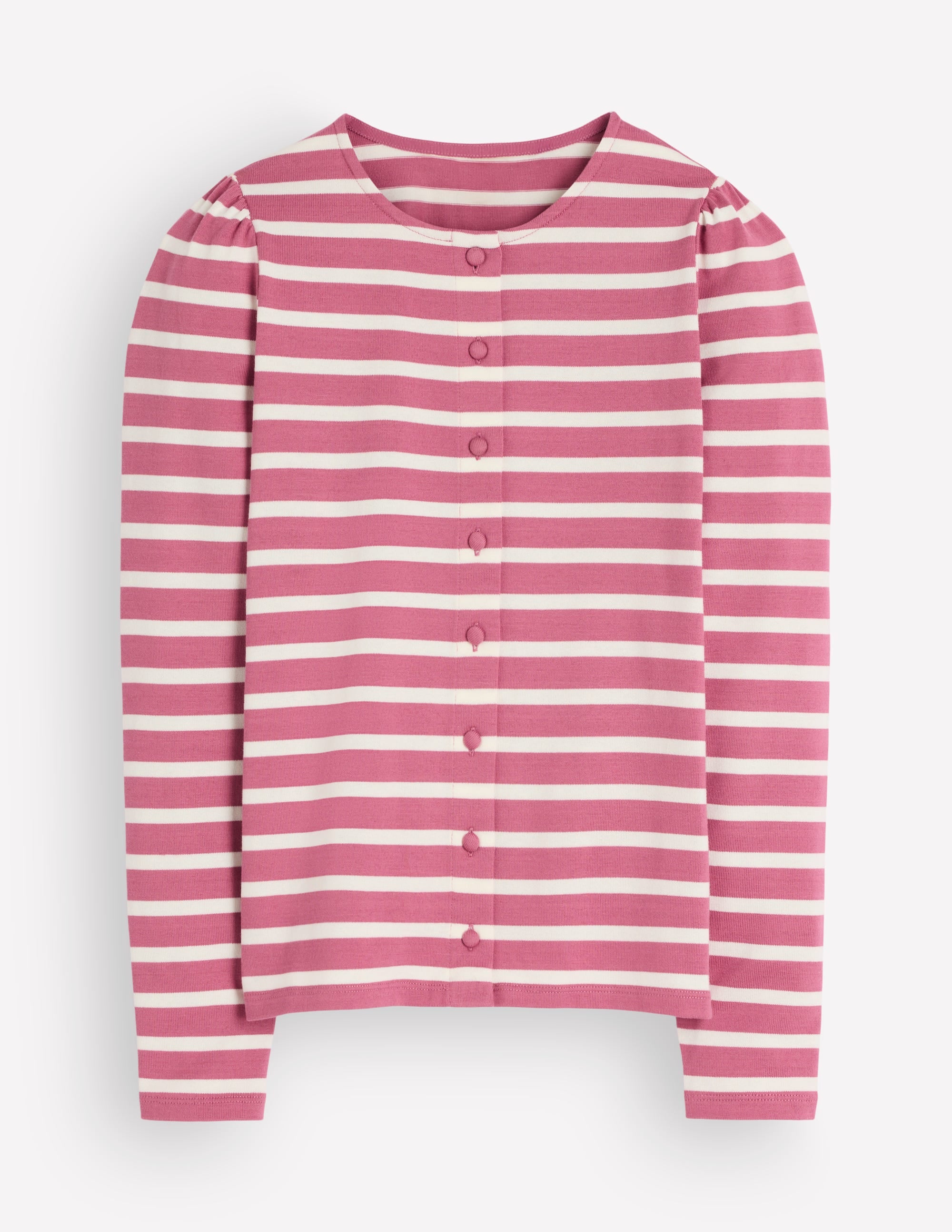 Iris Puff Sleeve Mariner-Heather Rose/ Ivory Stripe - Image 6