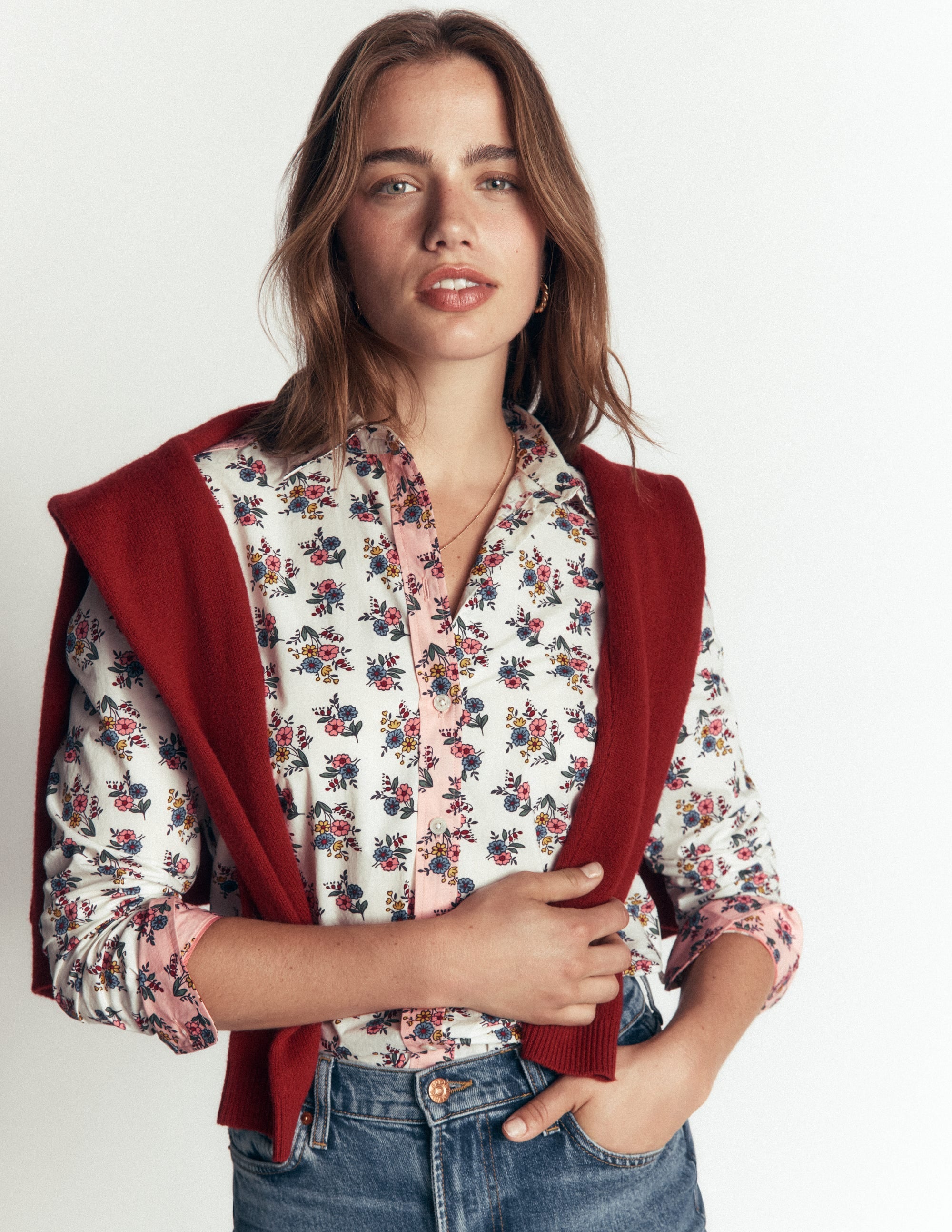 Das neue Sienna Baumwollhemd-Papyrus, Zarter Garten - Image 4