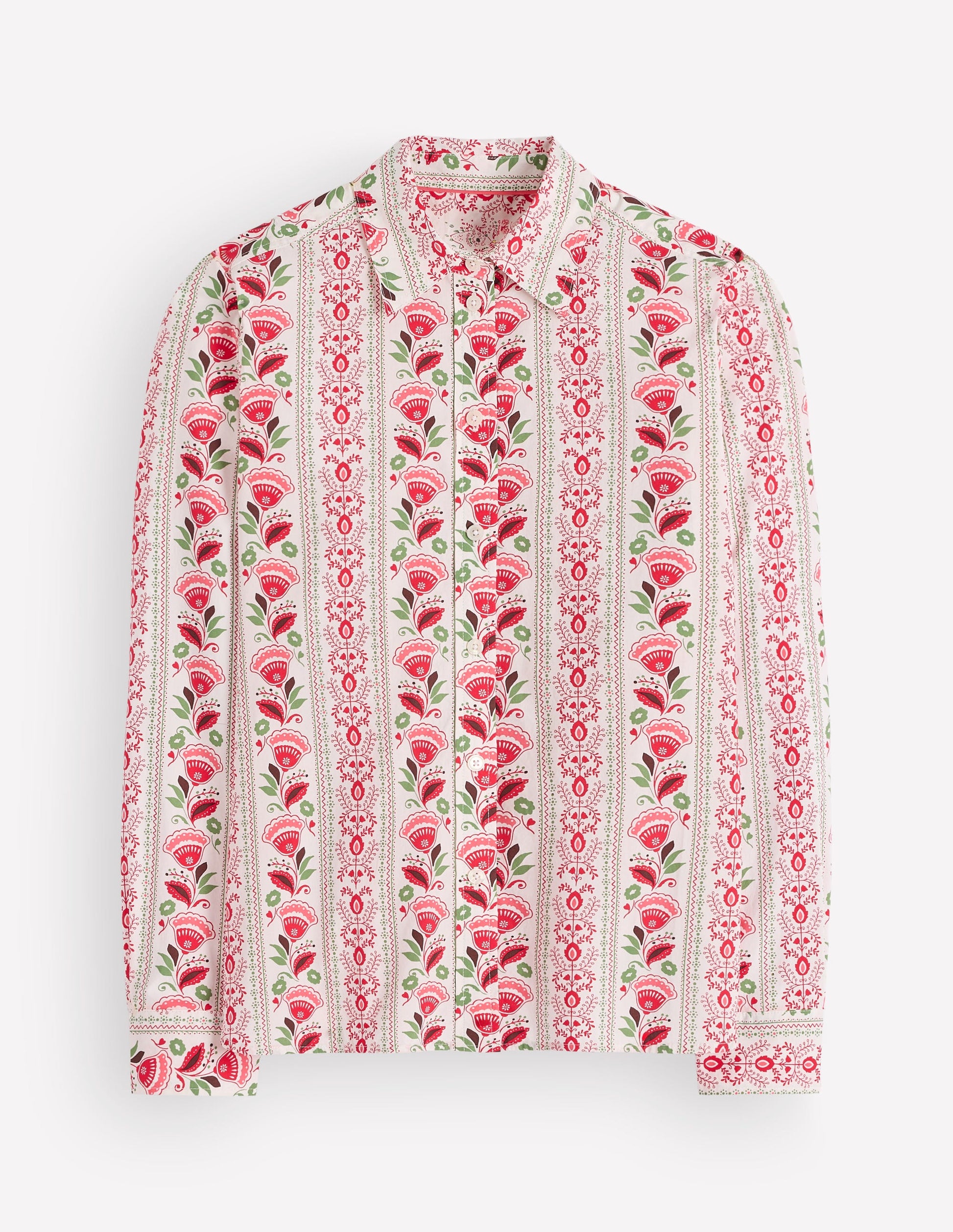 NOUVELLE Chemise Sienna en coton-Ivoire, motif Petal Trail-6