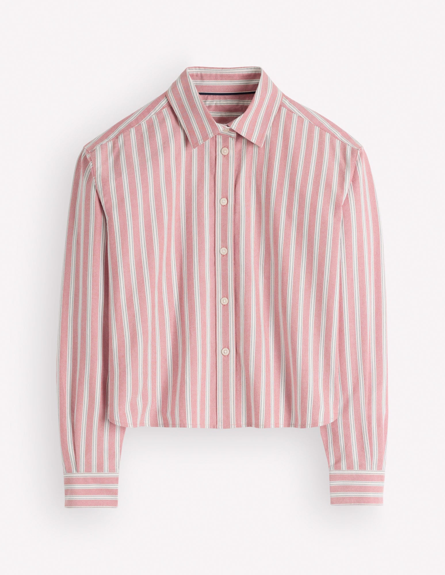 Chemise courte Sienna en coton-Rouge, rayé bleu marine-7