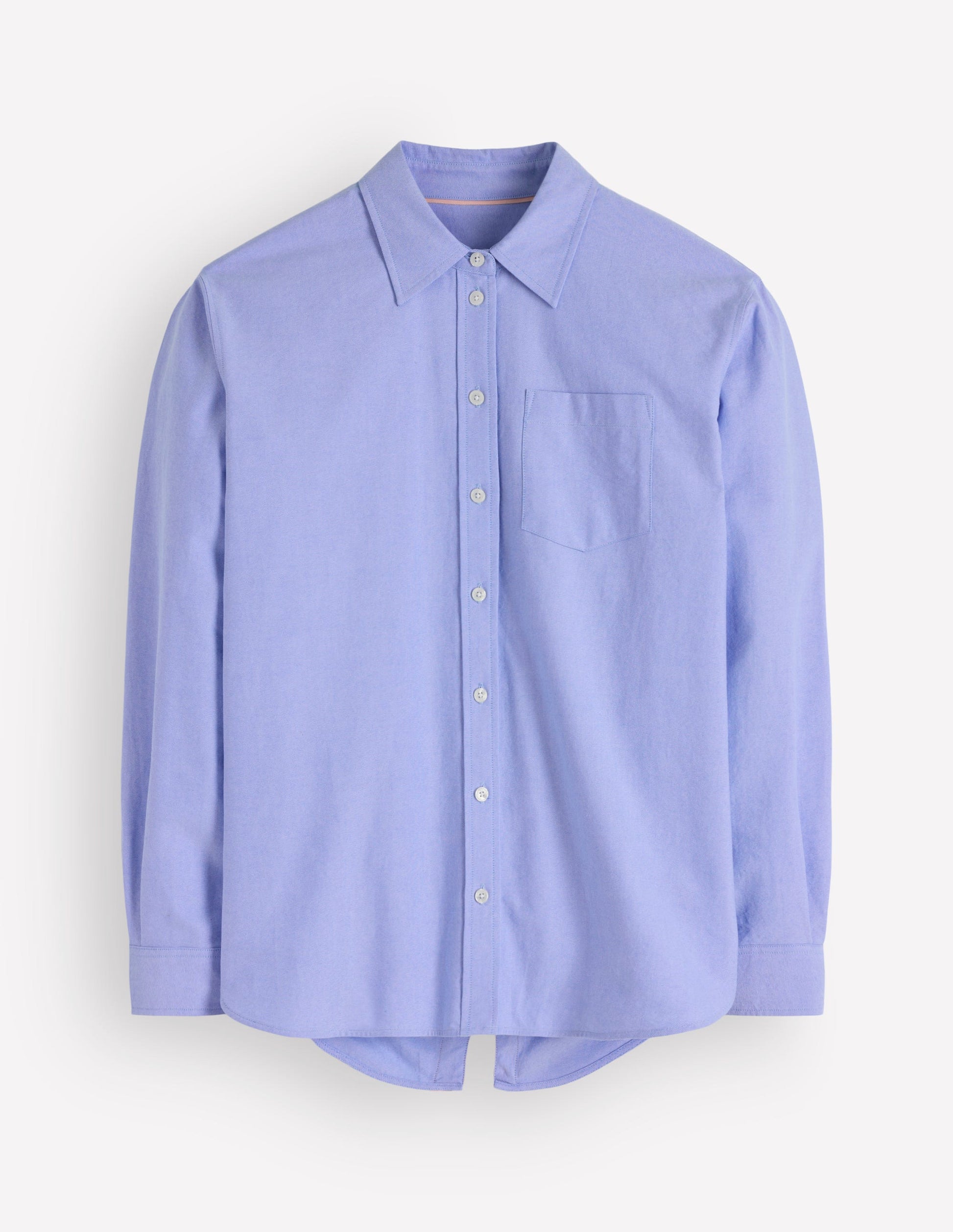 Chemise Sienna décontractée en coton-Oxford bleu, détails au dos-7
