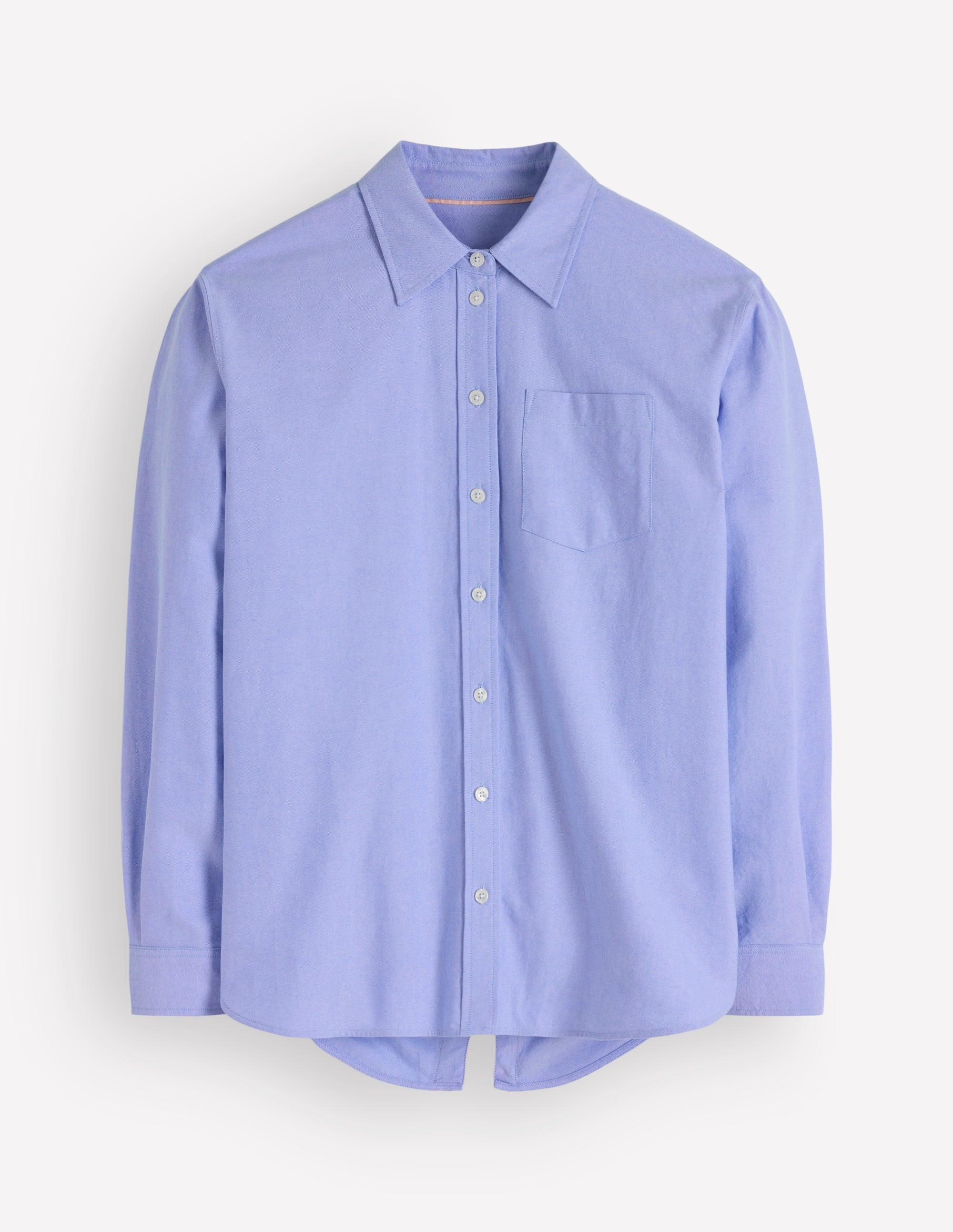 Chemise Sienna décontractée en coton-Oxford bleu, détails au dos - Image 6