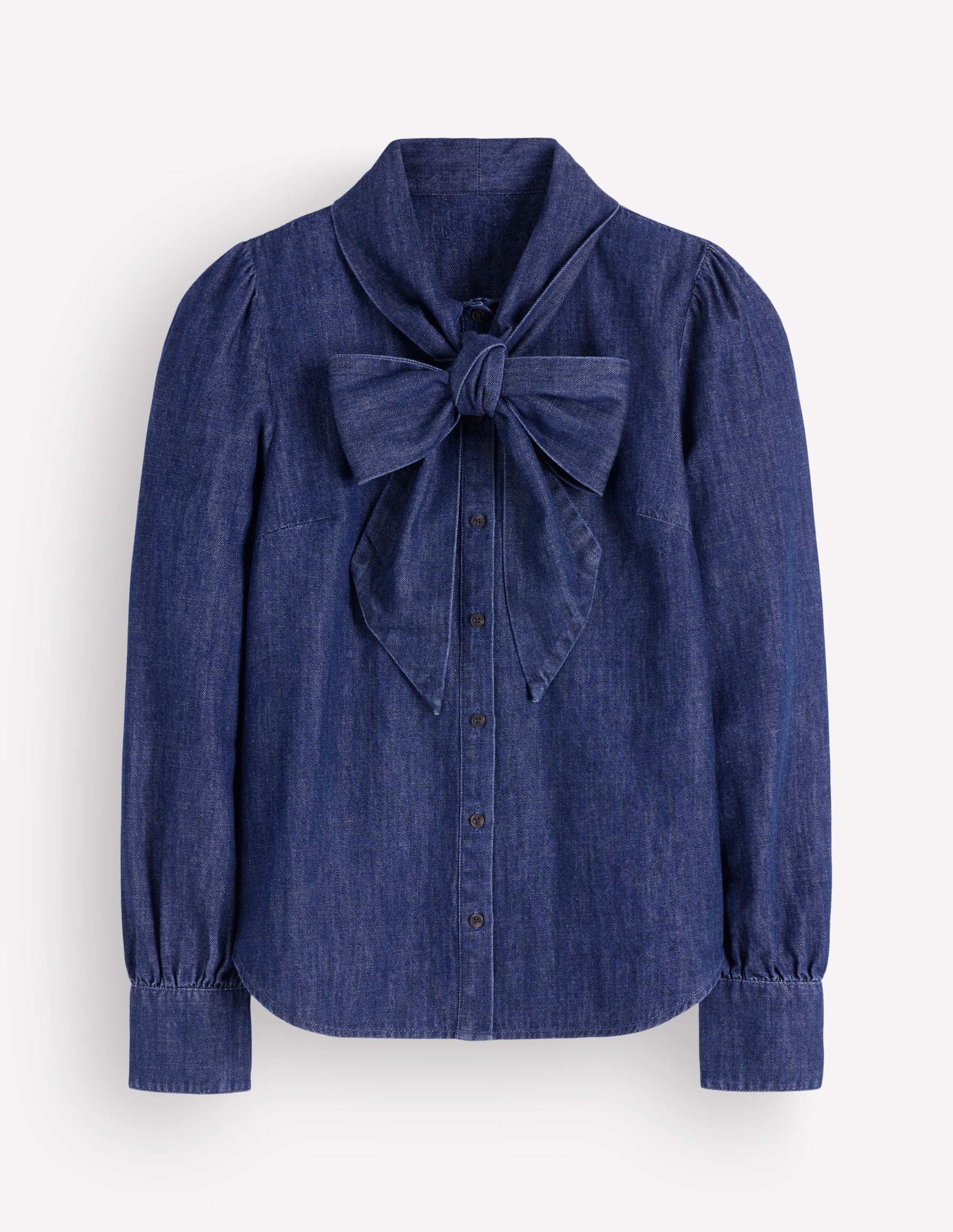 Clara Denim-Oberteil zum Binden-Dunkles Indigo-6