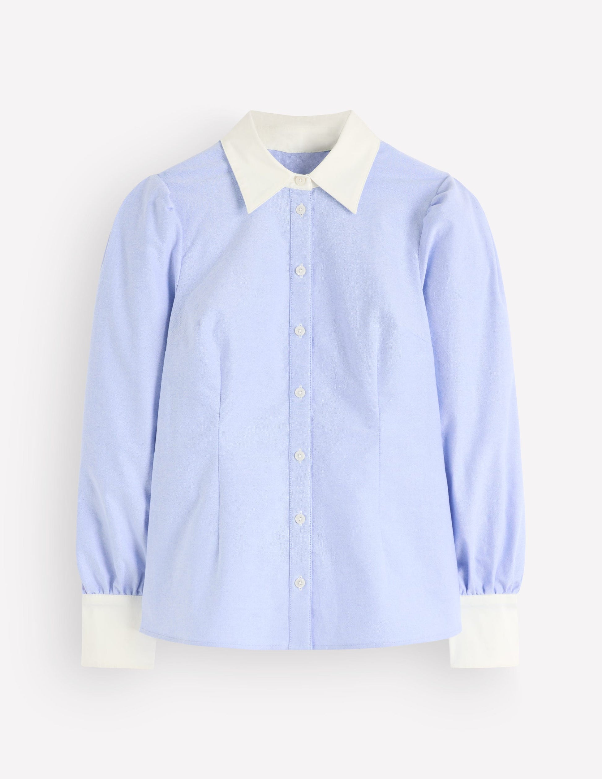 Hemd mit voluminösen Ärmeln-Oxford-Blau-5