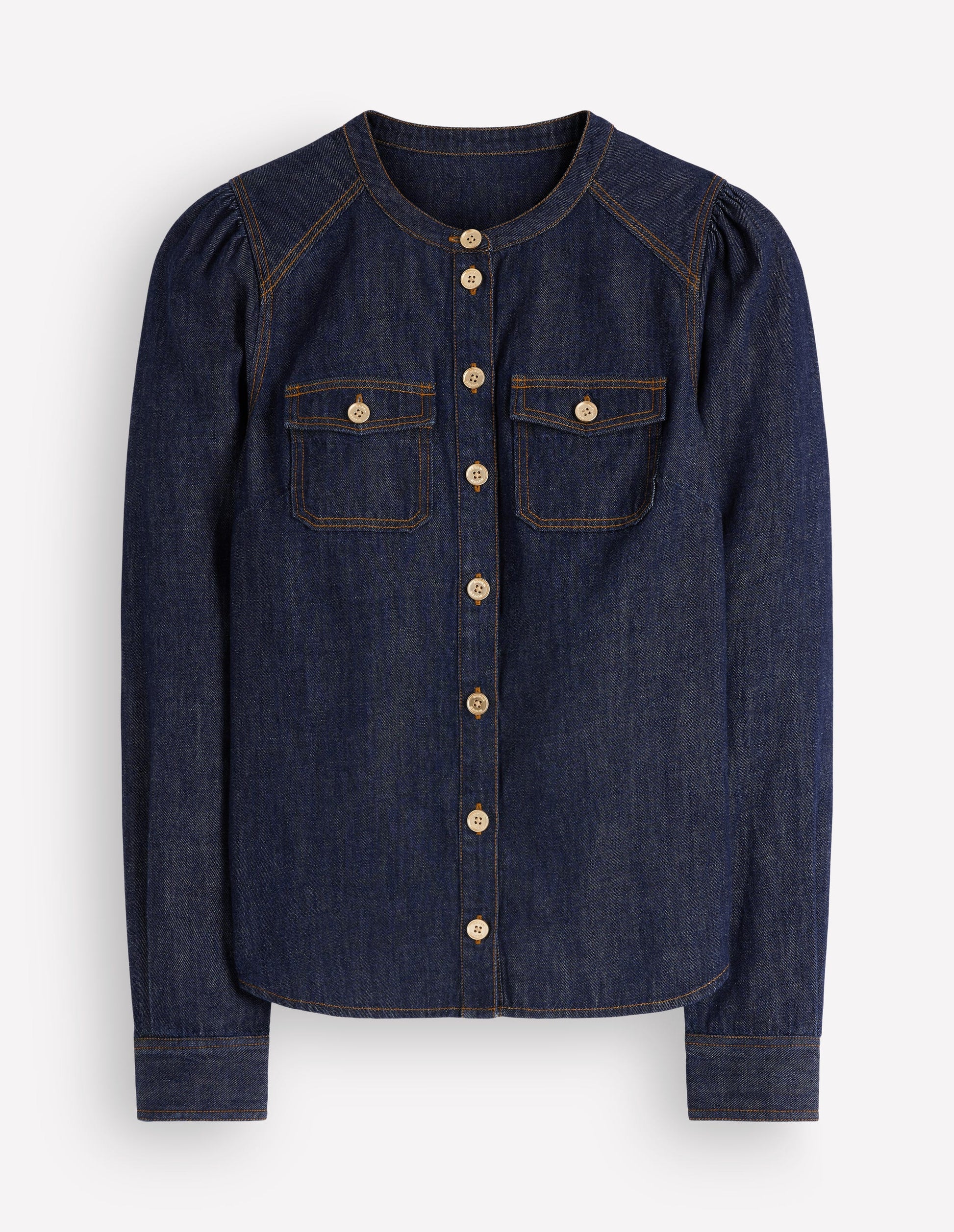 Thea Jeanshemd-Dunkles Indigo-5