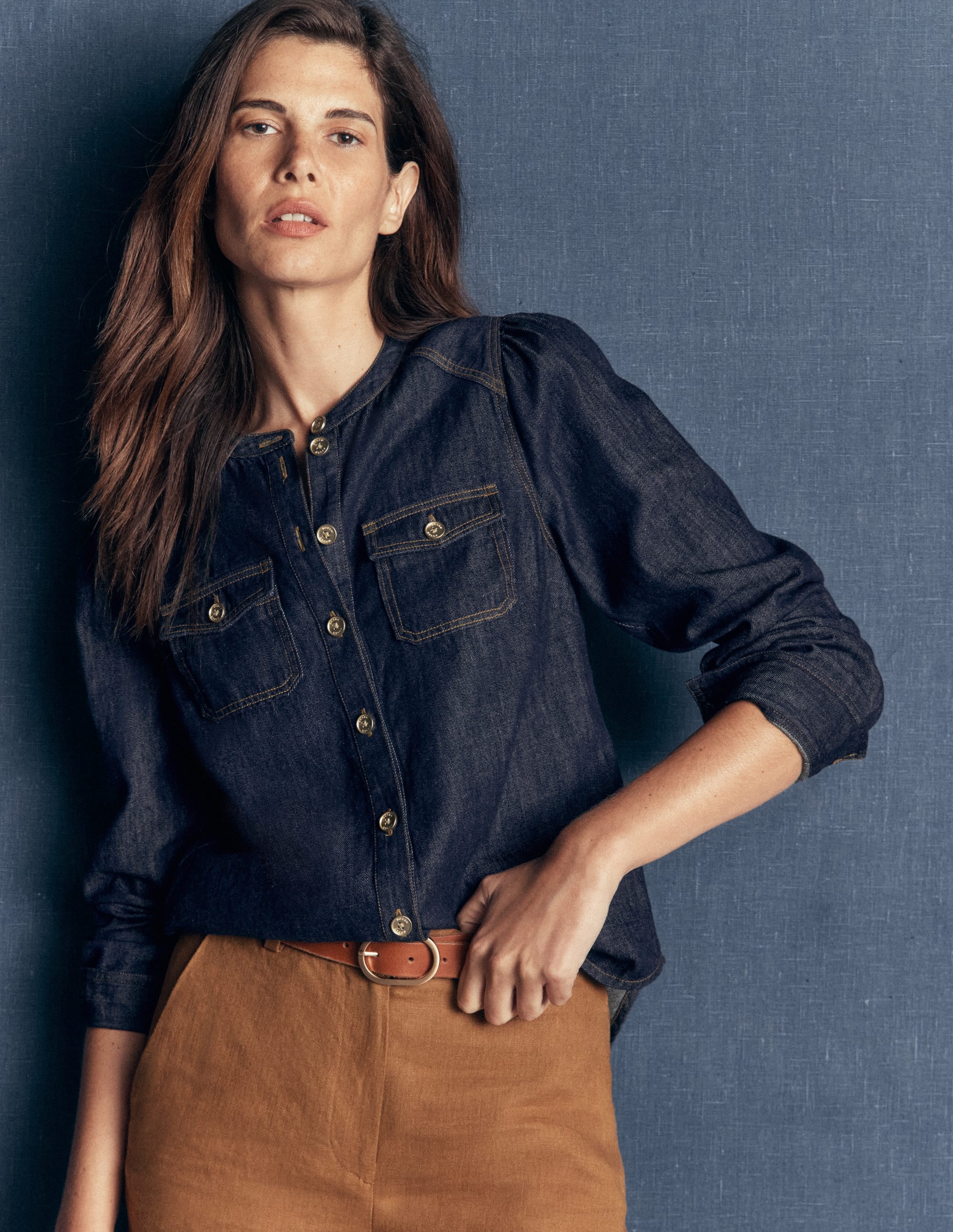 Thea Jeanshemd-Dunkles Indigo - Image 1