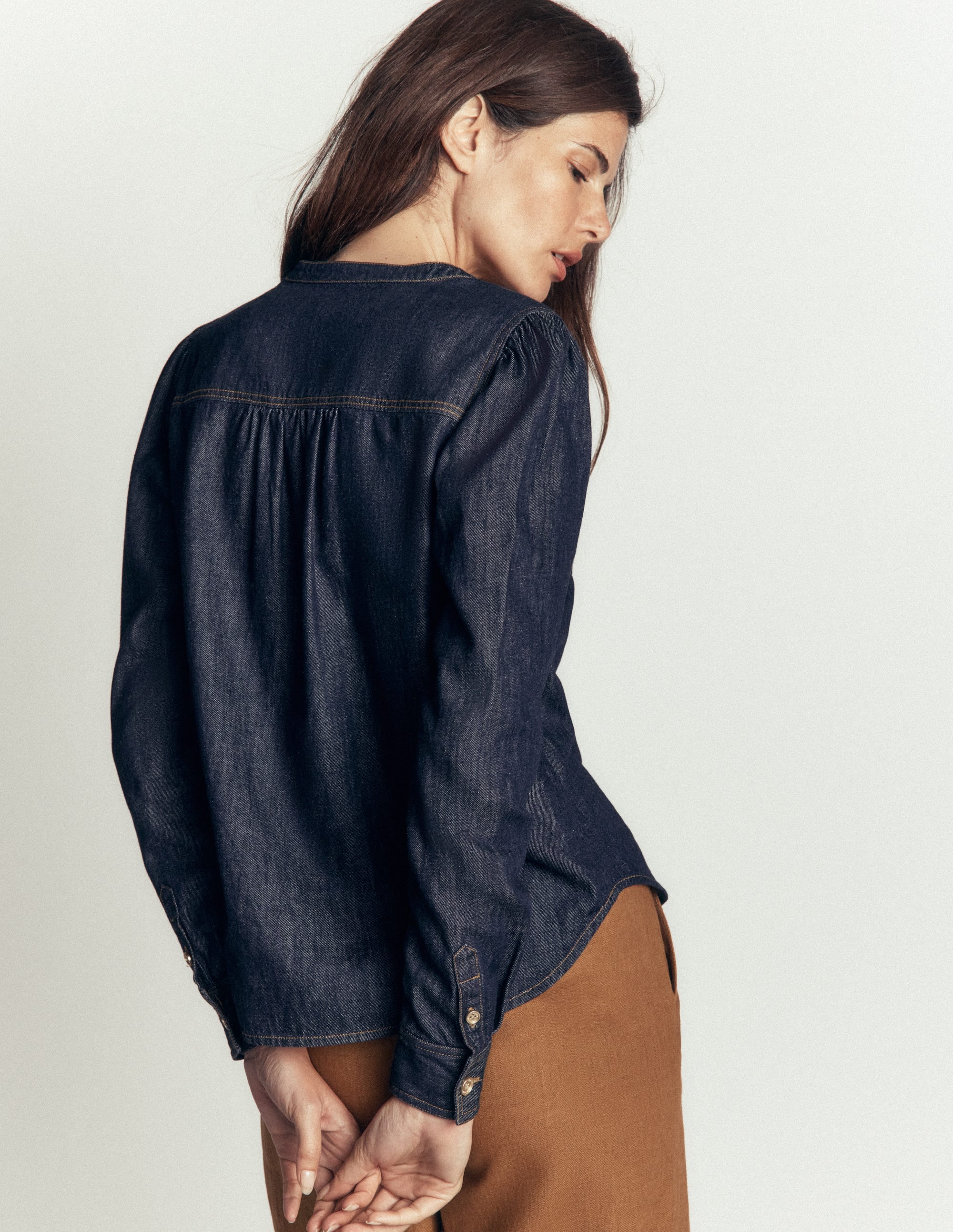 Thea Jeanshemd-Dunkles Indigo - Image 3