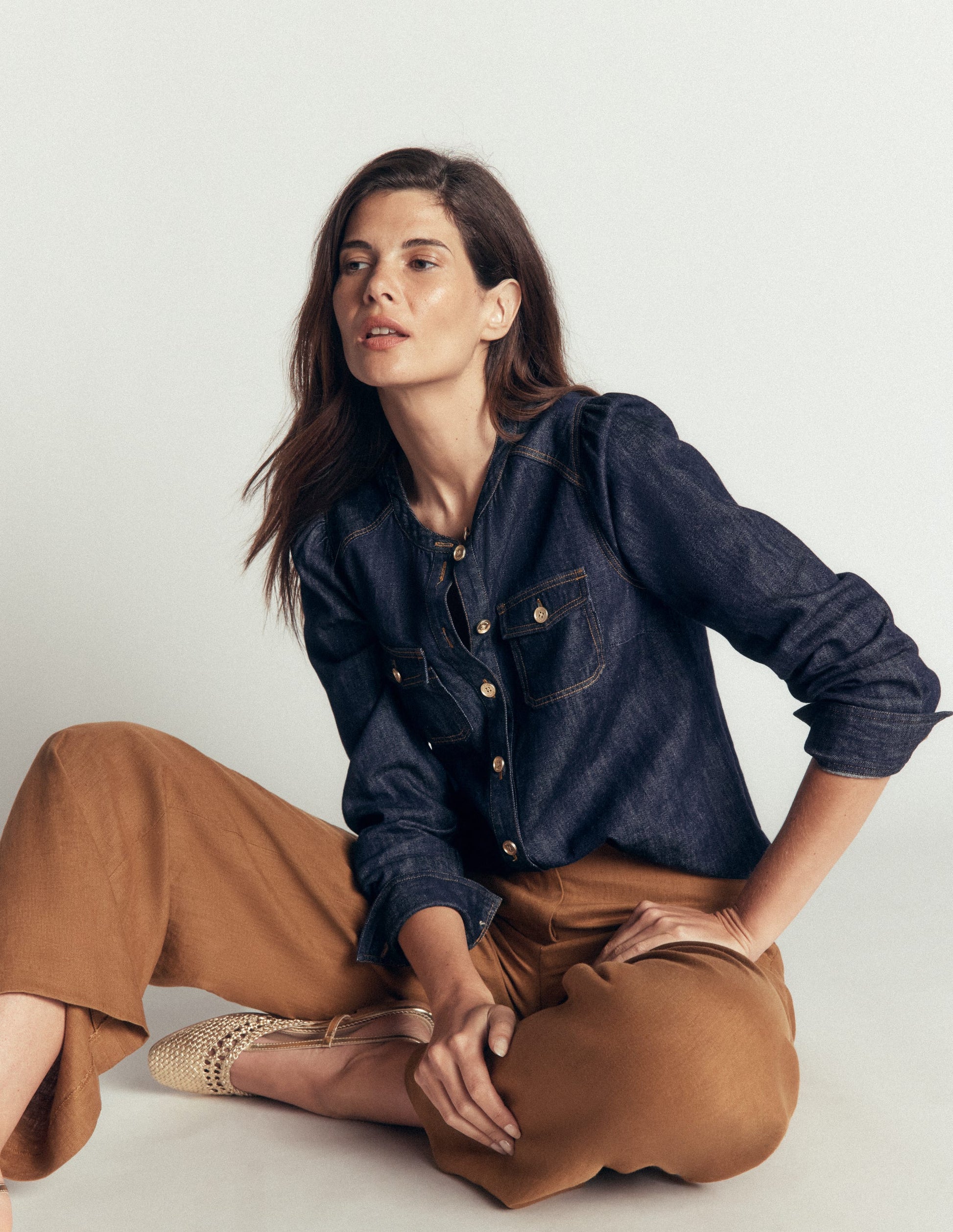 Thea Jeanshemd-Dunkles Indigo-4