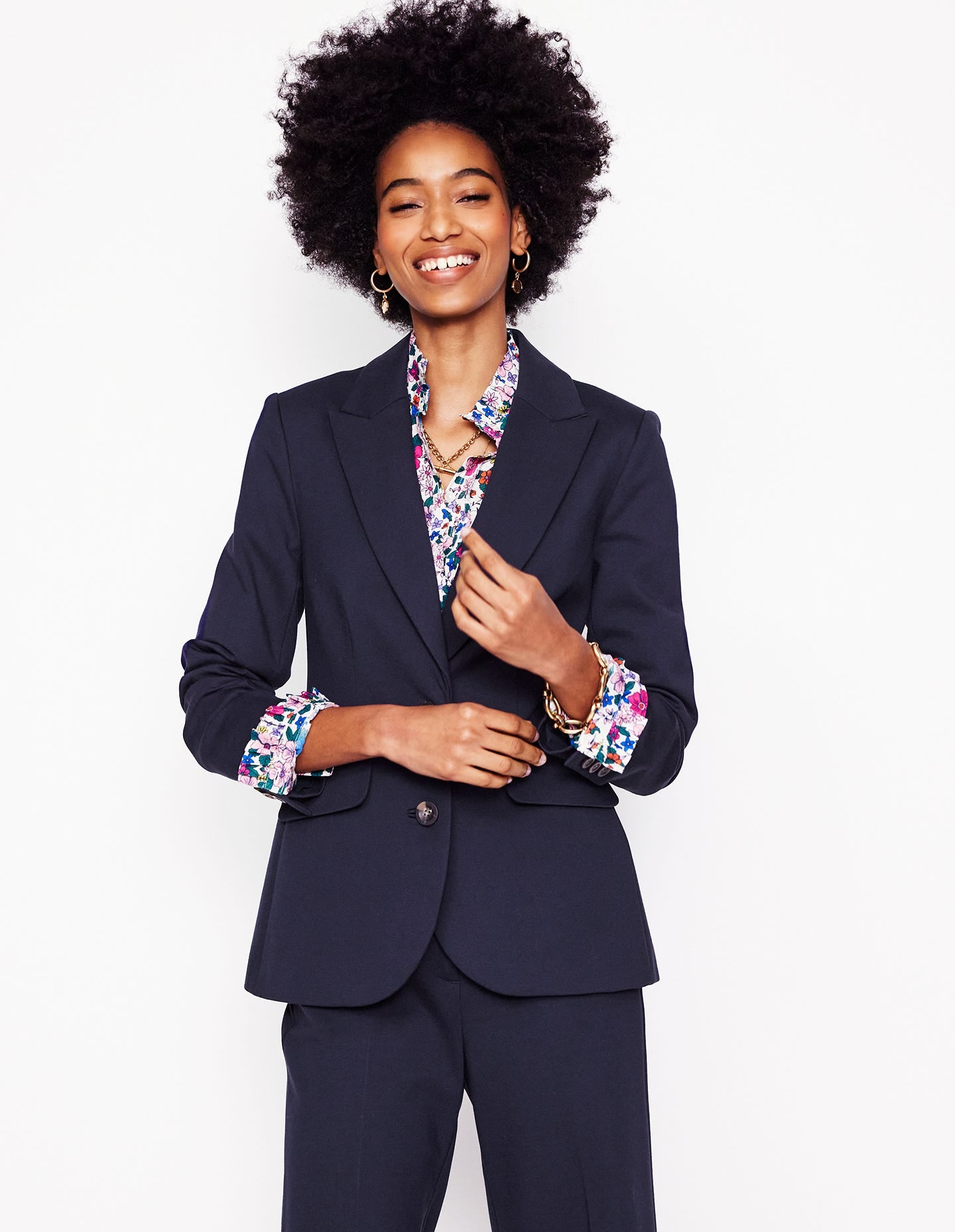 Marylebone Ponte-Blazer-Aqua Marine Marl - Image 3