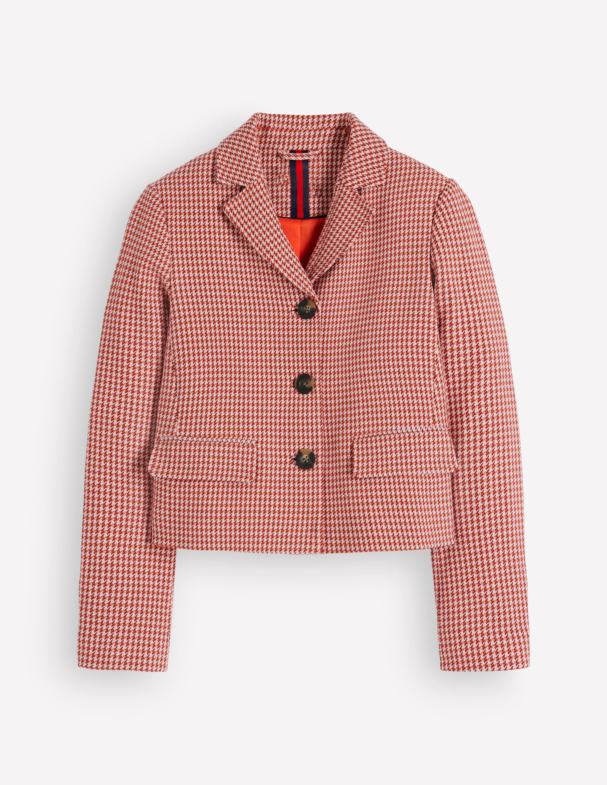 Dartmouth Baumwollblazer-Rosa und Braun Hahnentrittmuster - Image 7