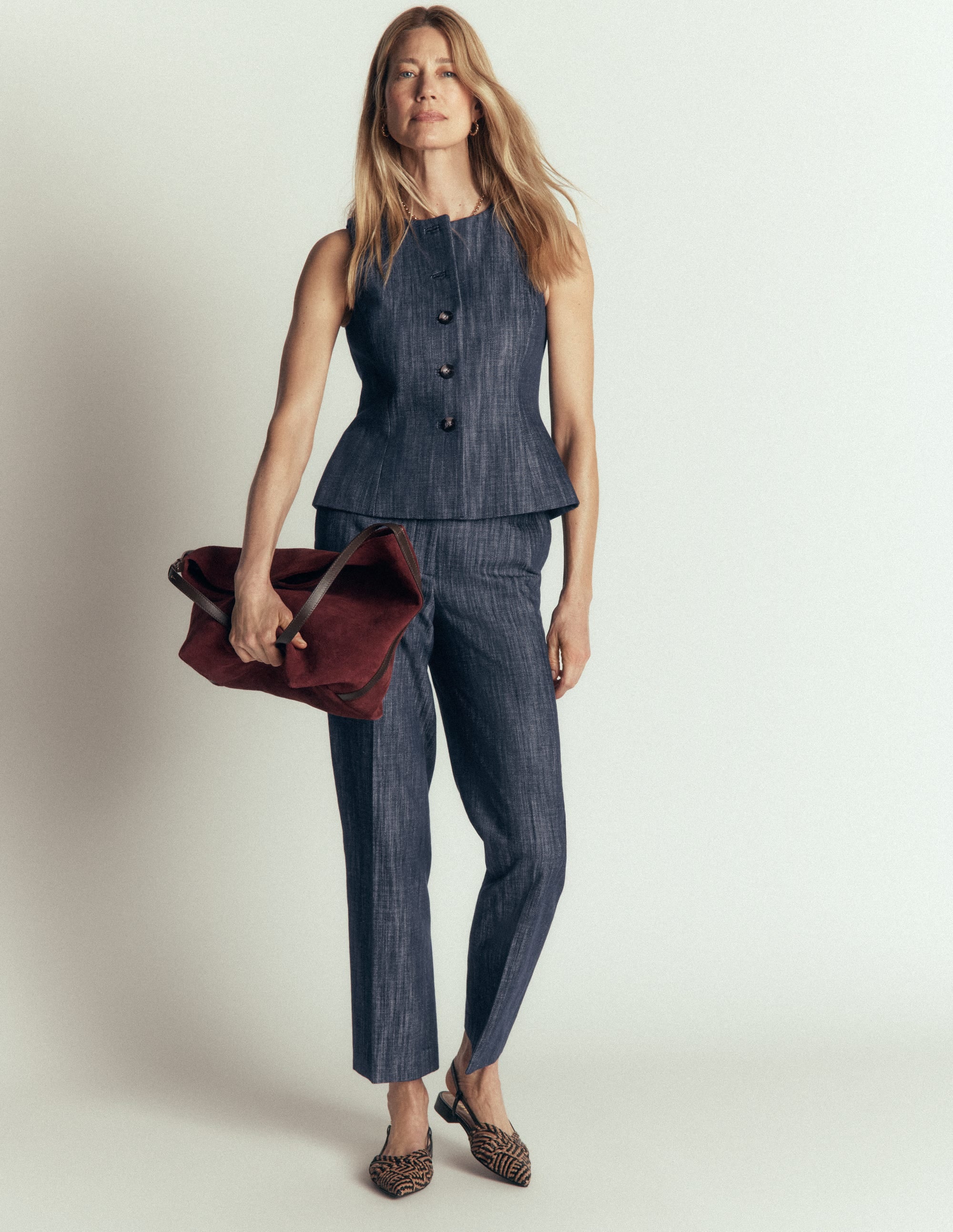 Jeansweste mit Schößchen-Indigo - Image 4