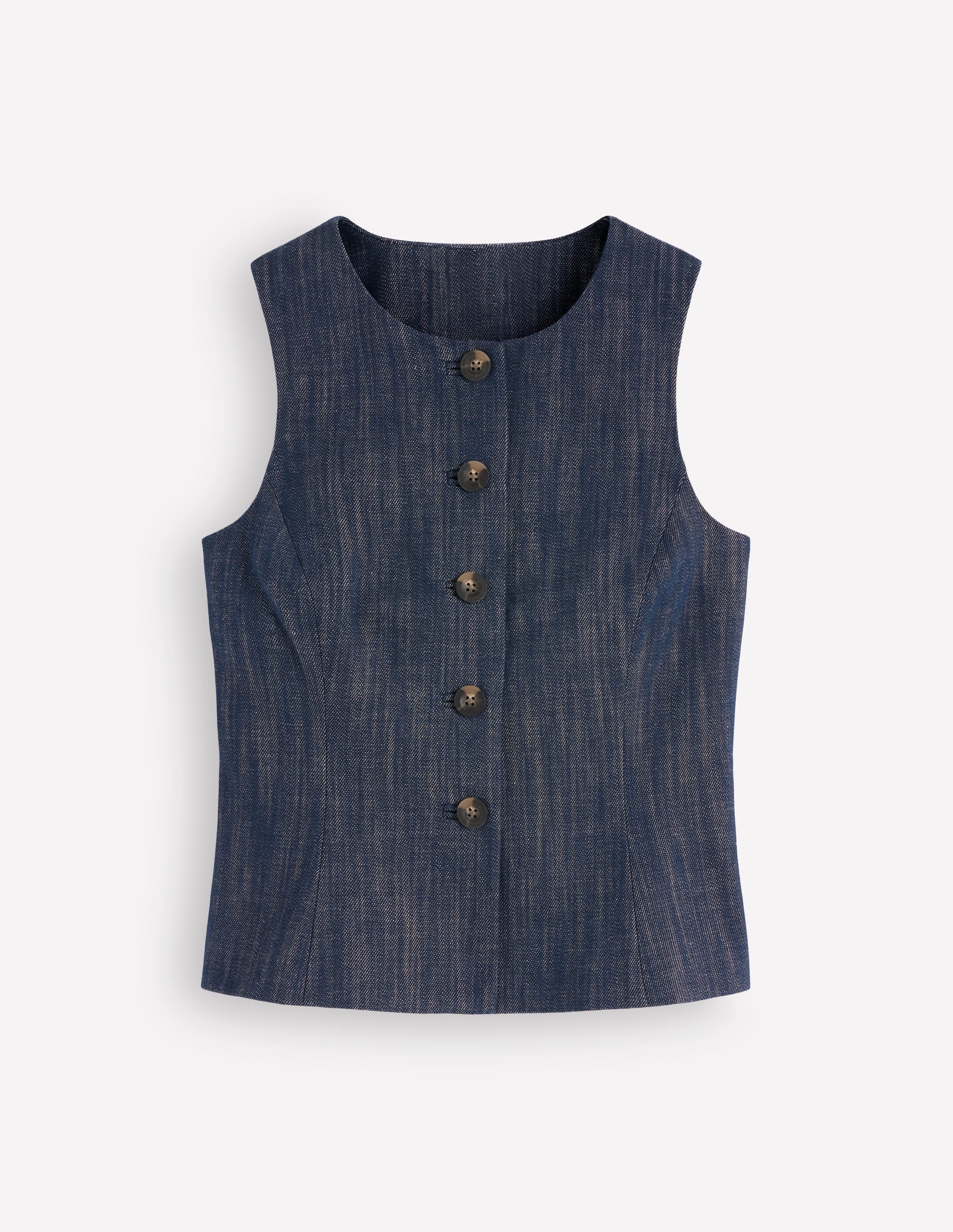Jeansweste mit Schößchen-Indigo - Image 6