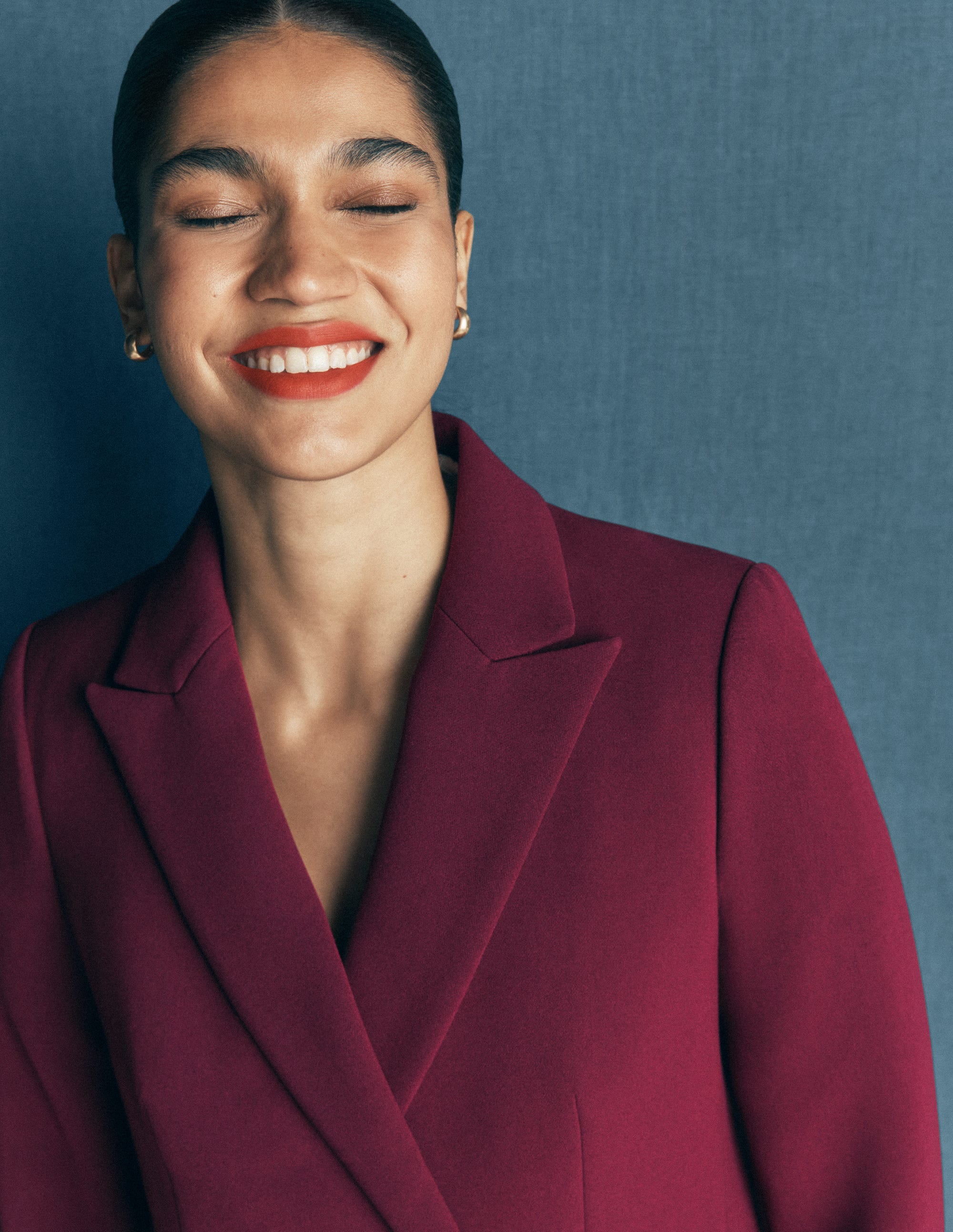 Keswick Zweireihiger Blazer-Dunkelviolett - Image 3