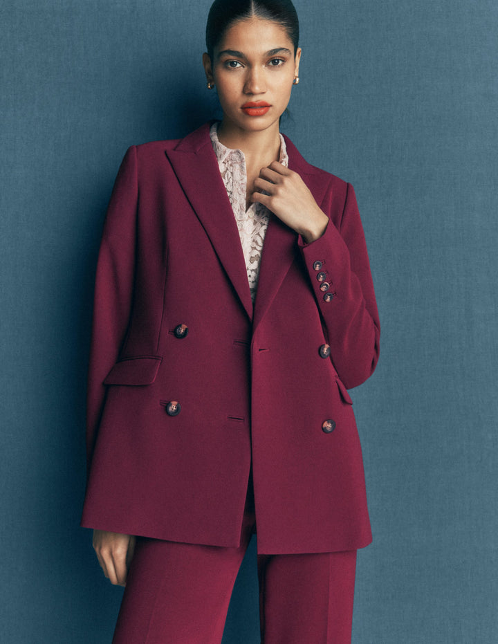 Blazer Keswick croisé-Glycine profond