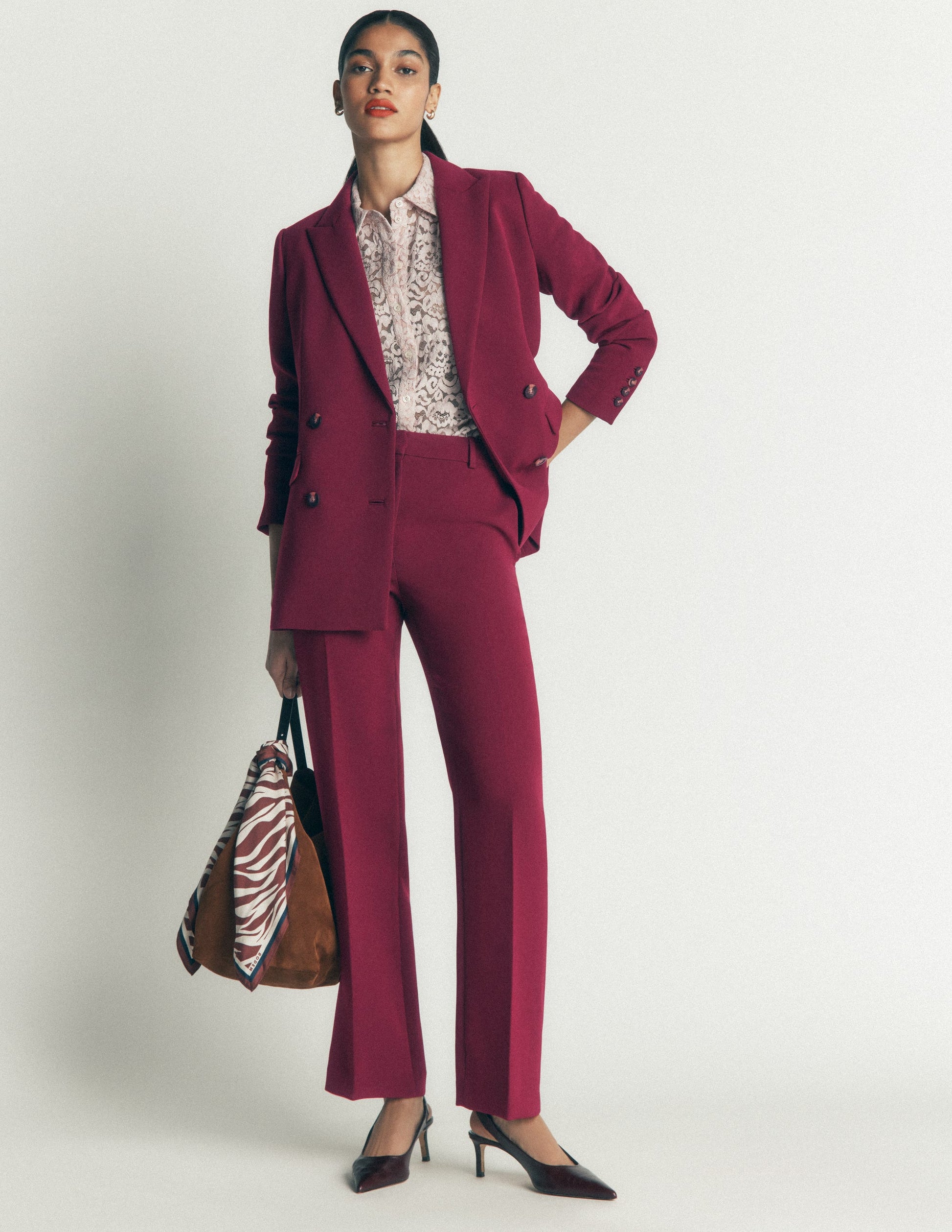 Keswick Zweireihiger Blazer-Dunkelviolett-6
