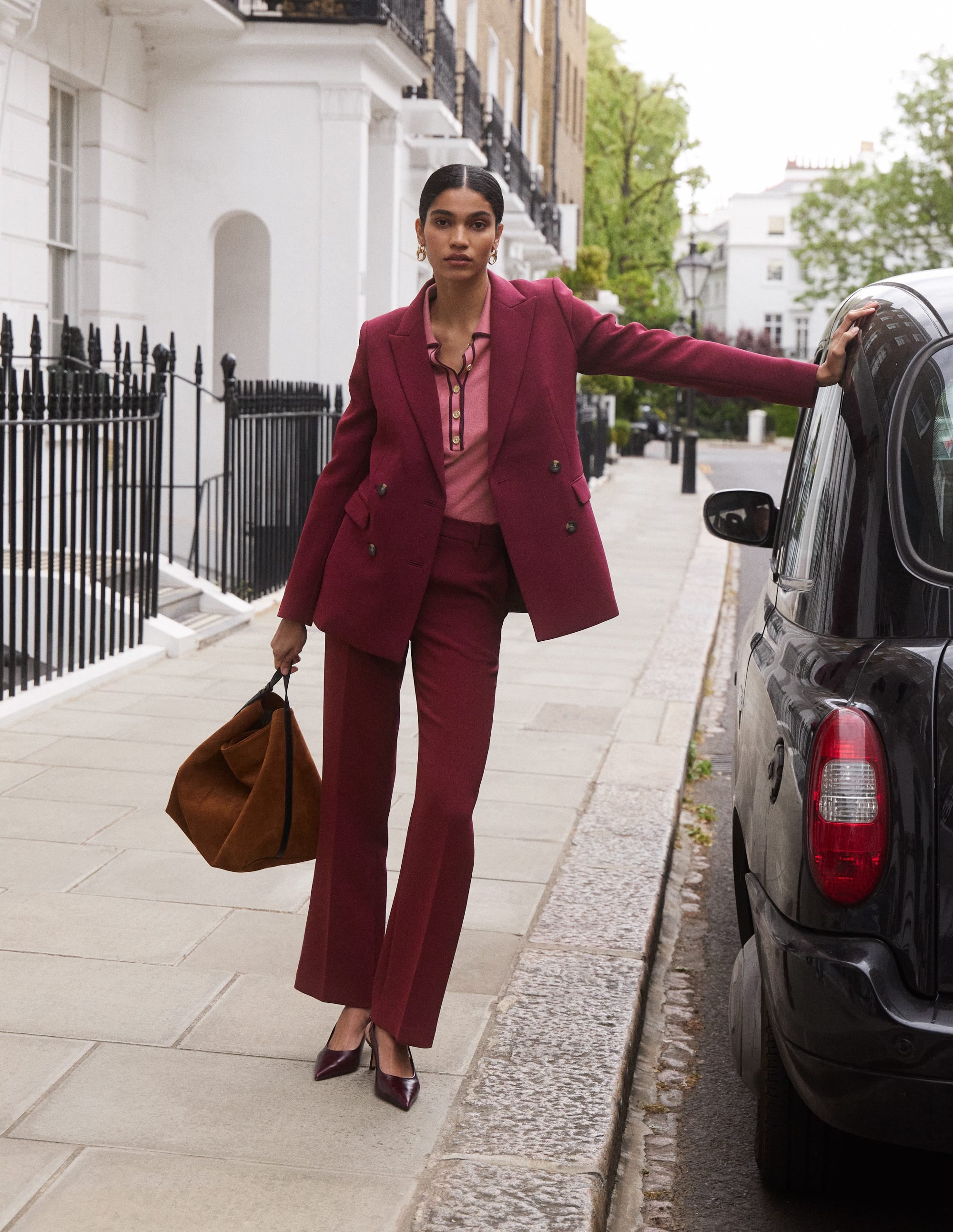 Keswick Zweireihiger Blazer-Dunkelviolett - Image 1