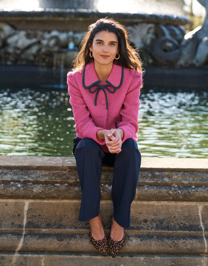 Branscombe Wolljacke mit Schleife-Rosa Einfarbig