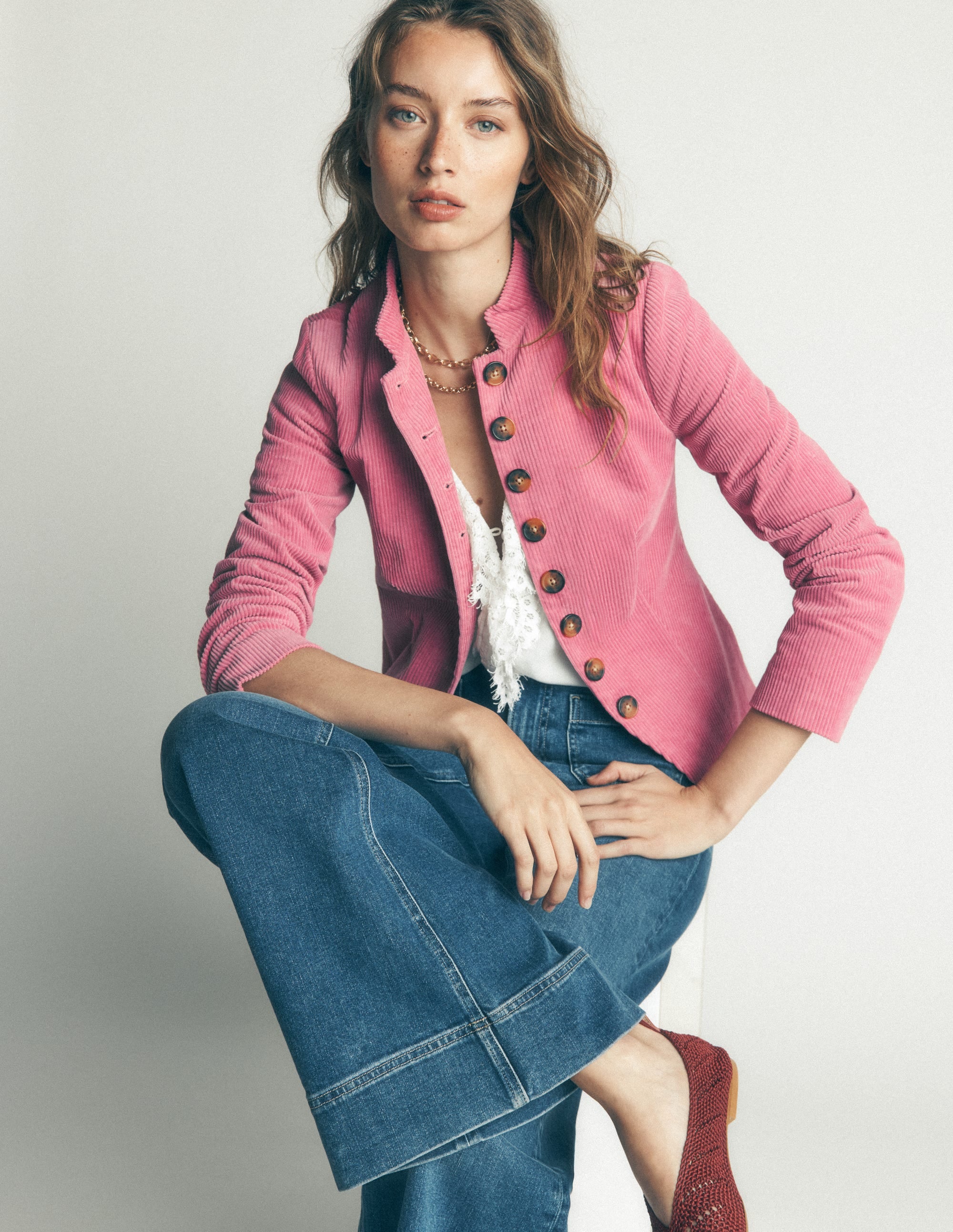 Hereford Cordjacke im Military-Stil-Rosa Heide - Image 2
