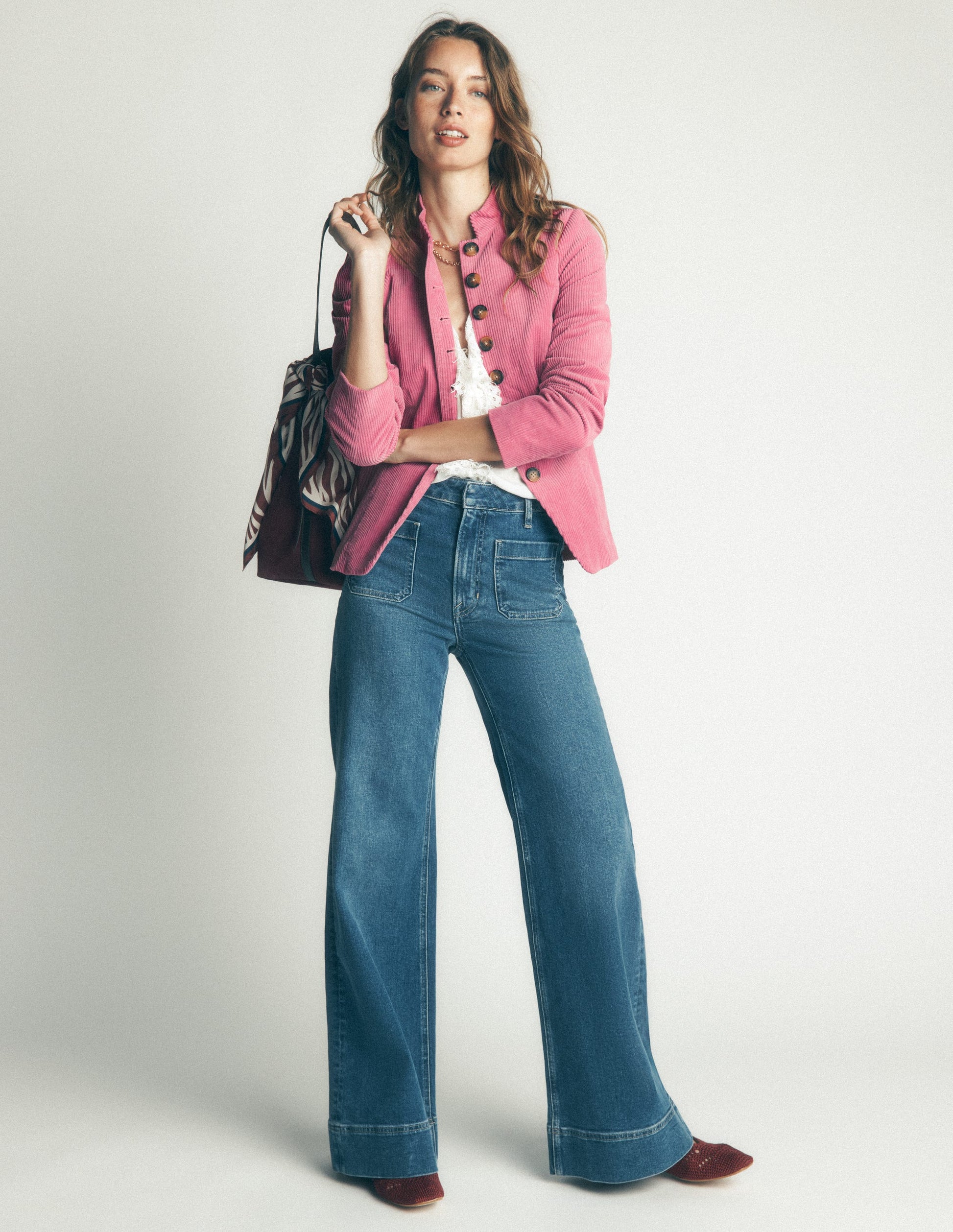 Hereford Cordjacke im Military-Stil-Rosa Heide-6