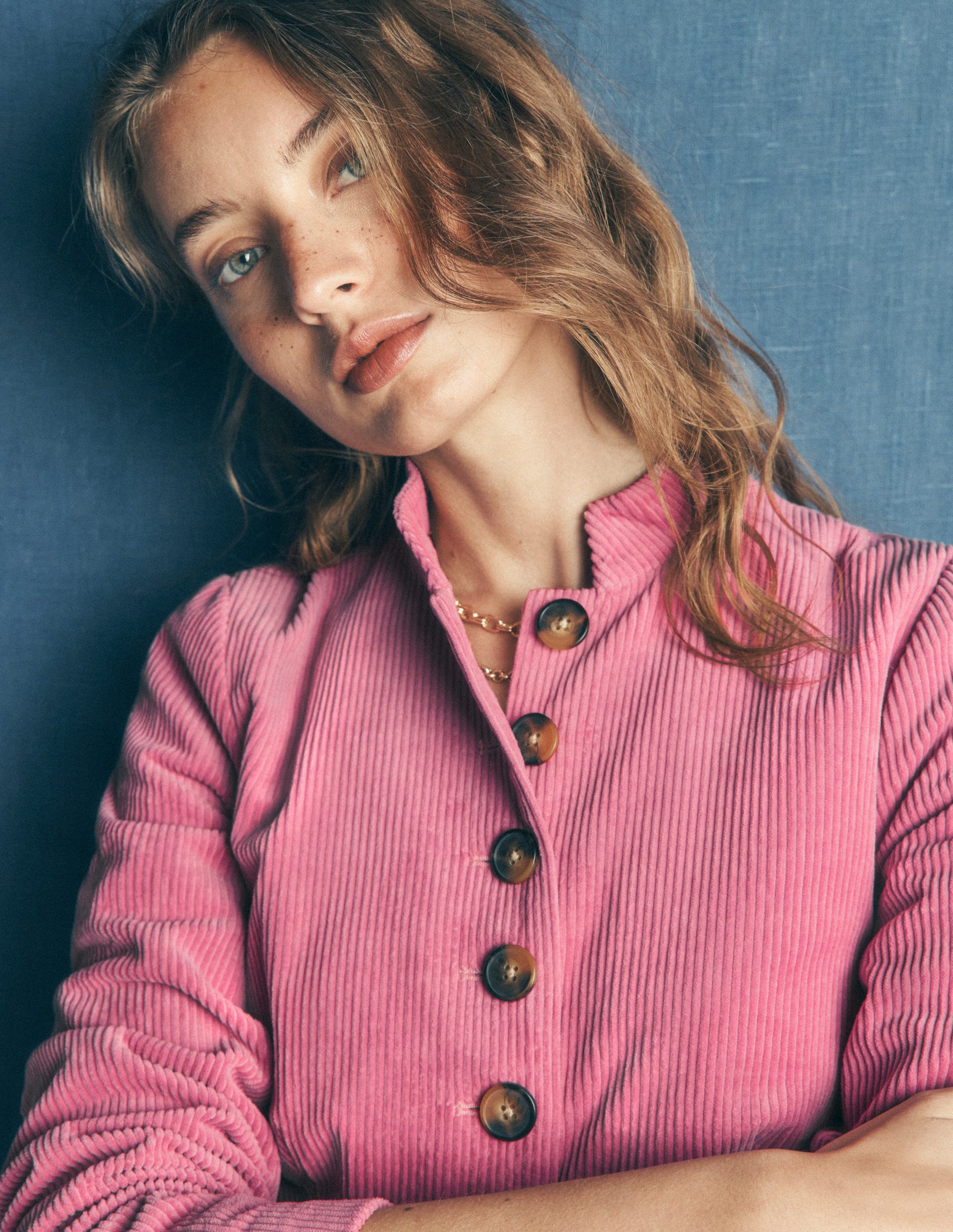 Hereford Cordjacke im Military-Stil-Rosa Heide-8