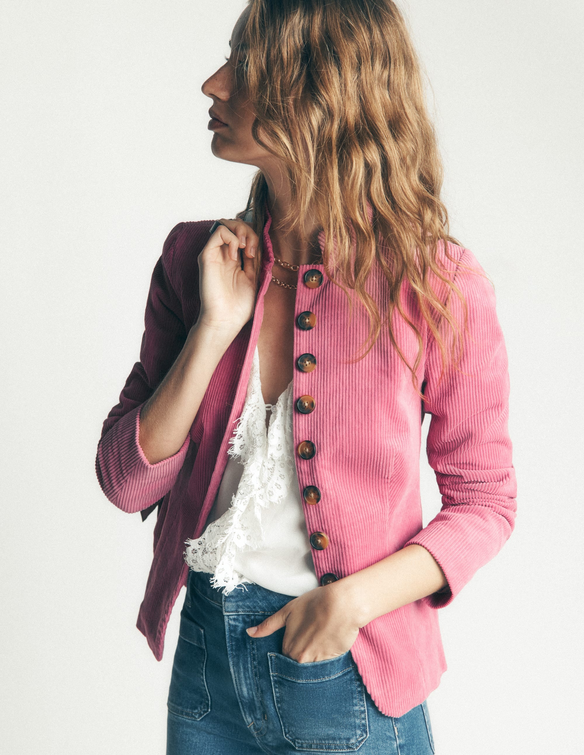 Hereford Cordjacke im Military-Stil-Rosa Heide - Image 8
