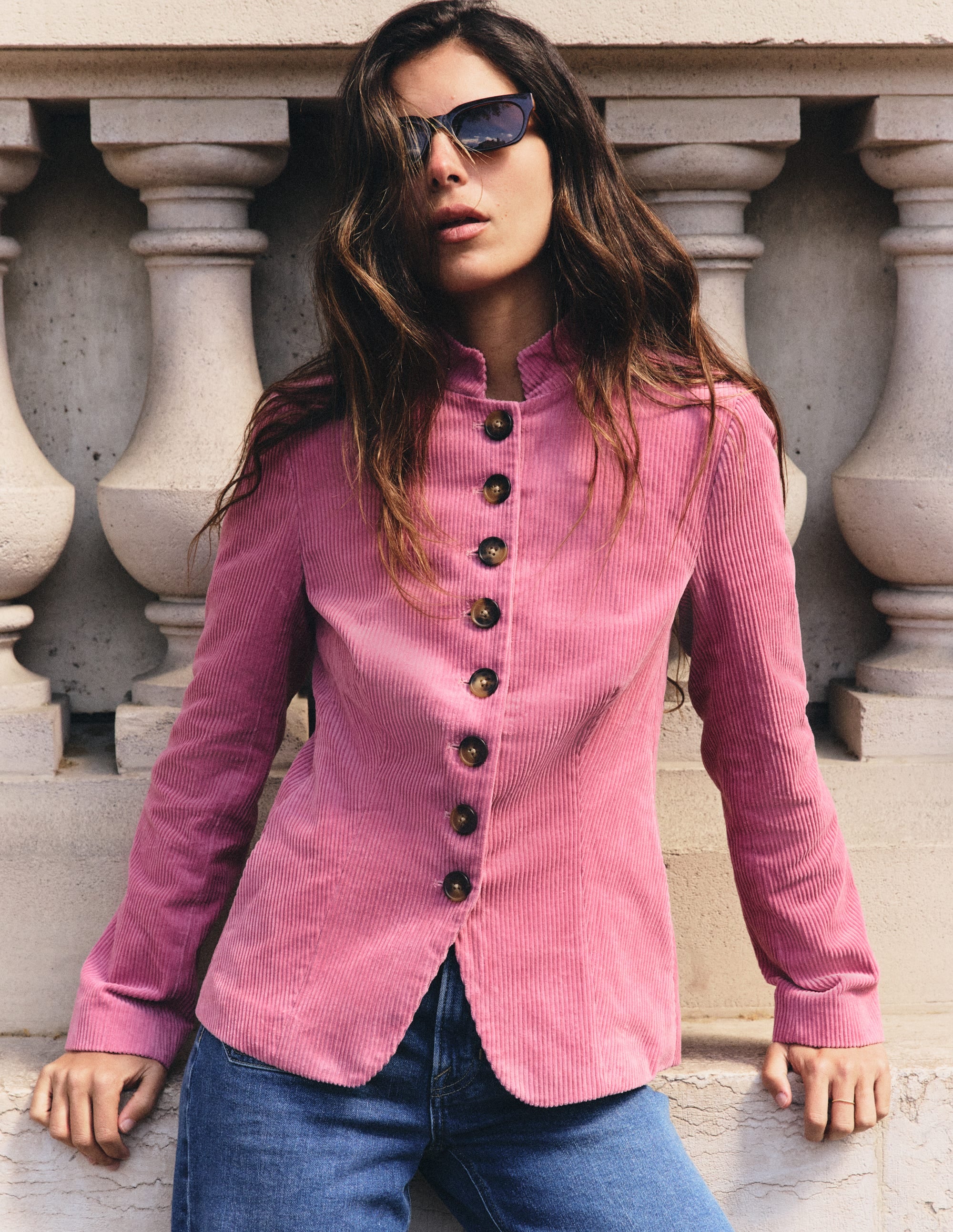 Hereford Cordjacke im Military-Stil-Rosa Heide - Image 1