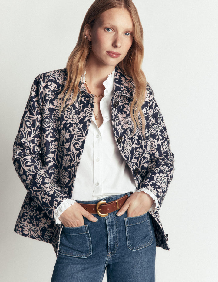 Fife Jacquard-Arbeitsjacke-Marineblau