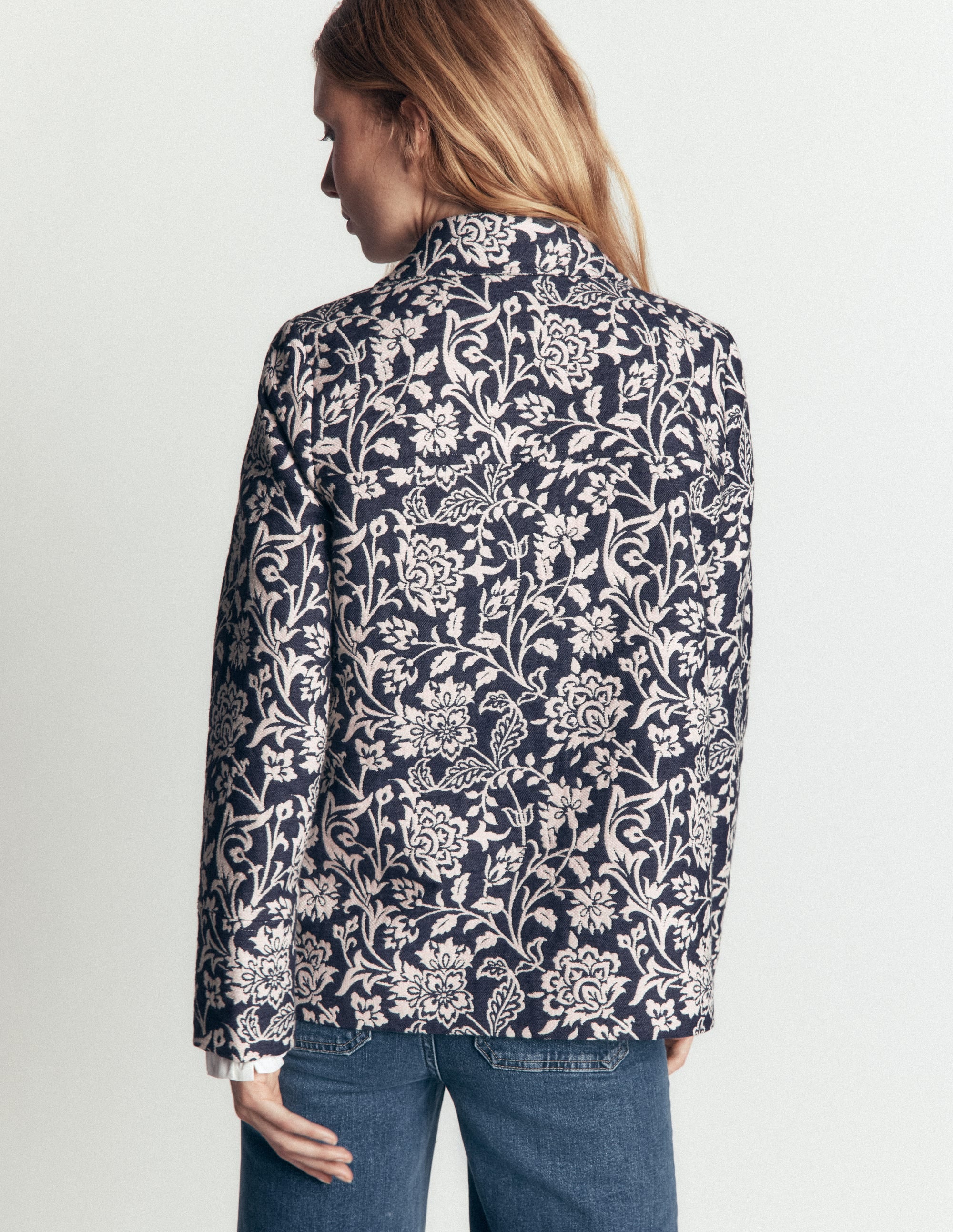 Fife Jacquard-Arbeitsjacke-Marineblau - Image 4