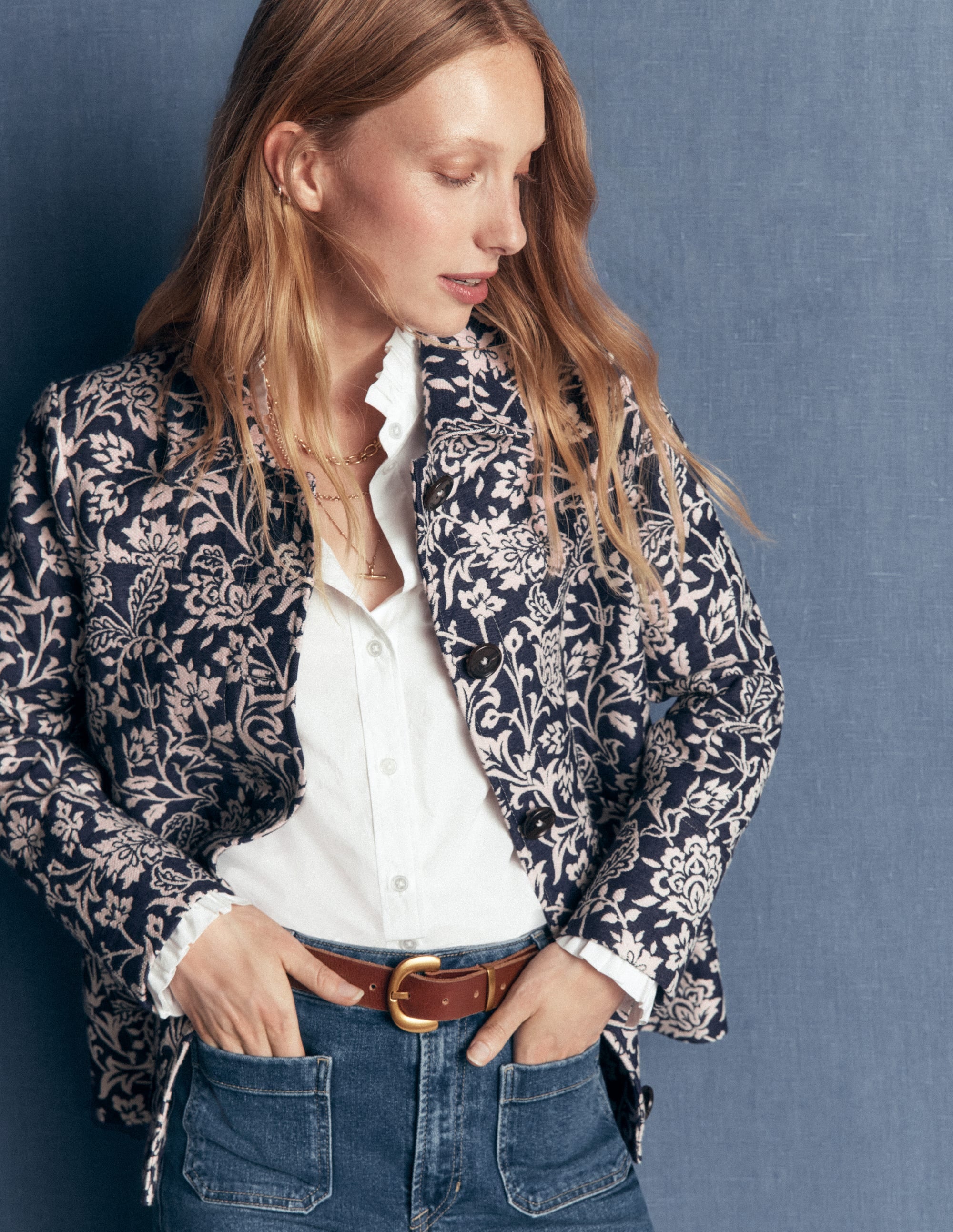 Fife Jacquard-Arbeitsjacke-Marineblau - Image 6