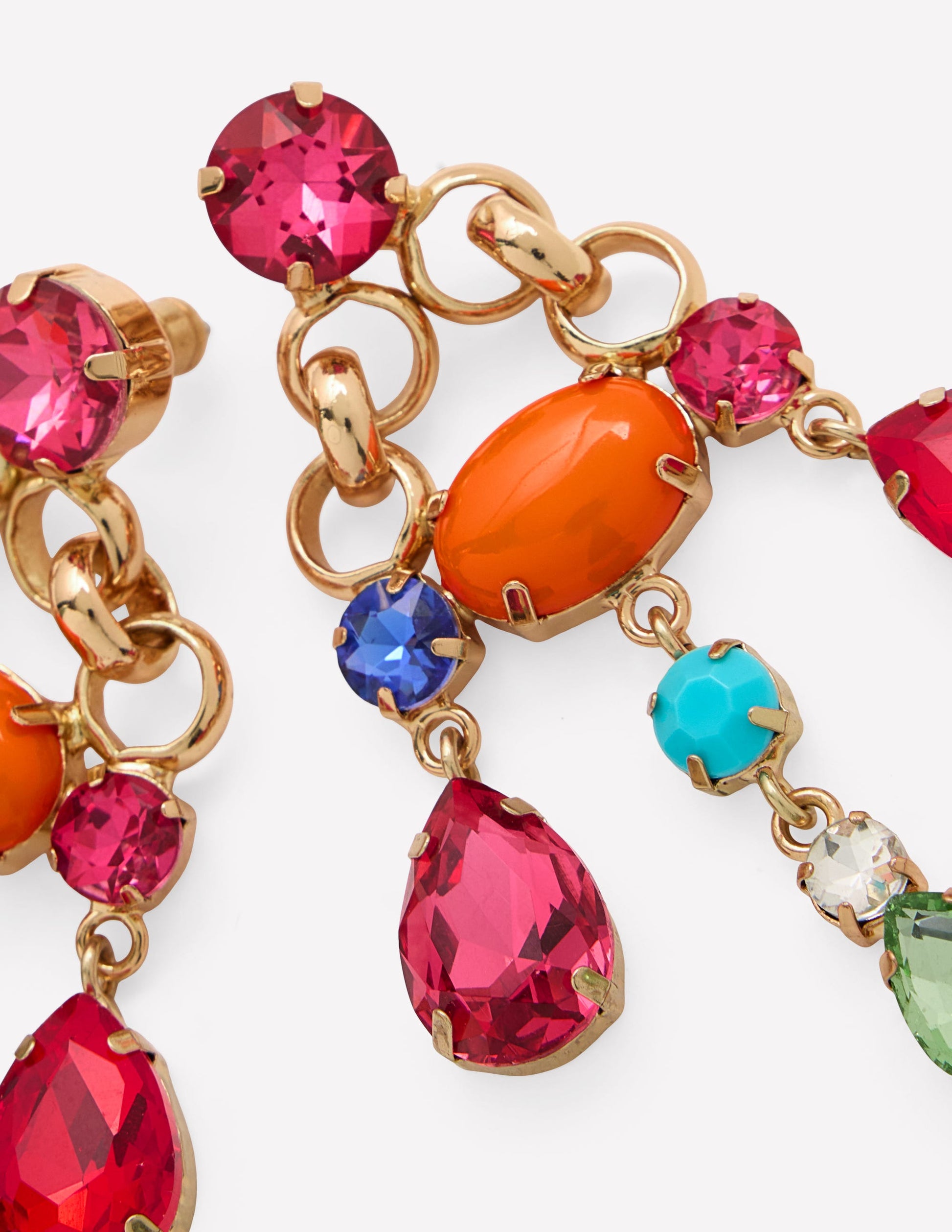 Mega-Ohrringe mit Schmucksteinen-Bunt-3