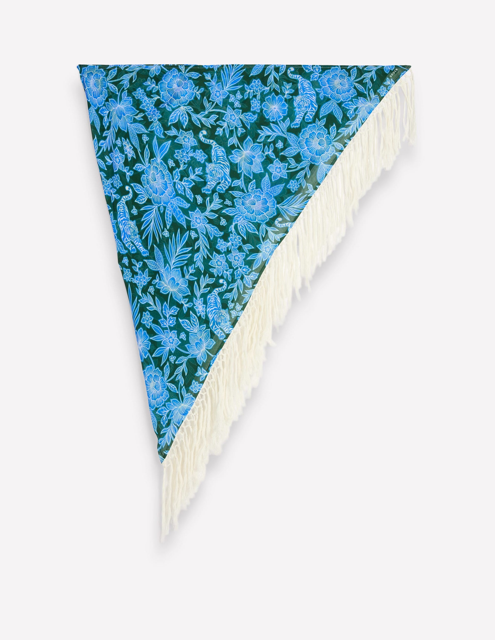 Sarong mit Quasten-Dunkelgrün, Tiger Paradies-4