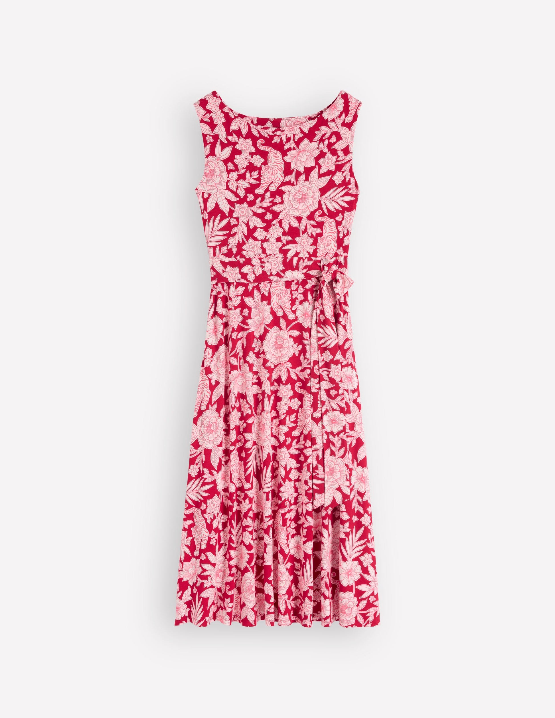 Tamsin Jersey-Midikleid-Intensives Rot, Tigerparadies-5