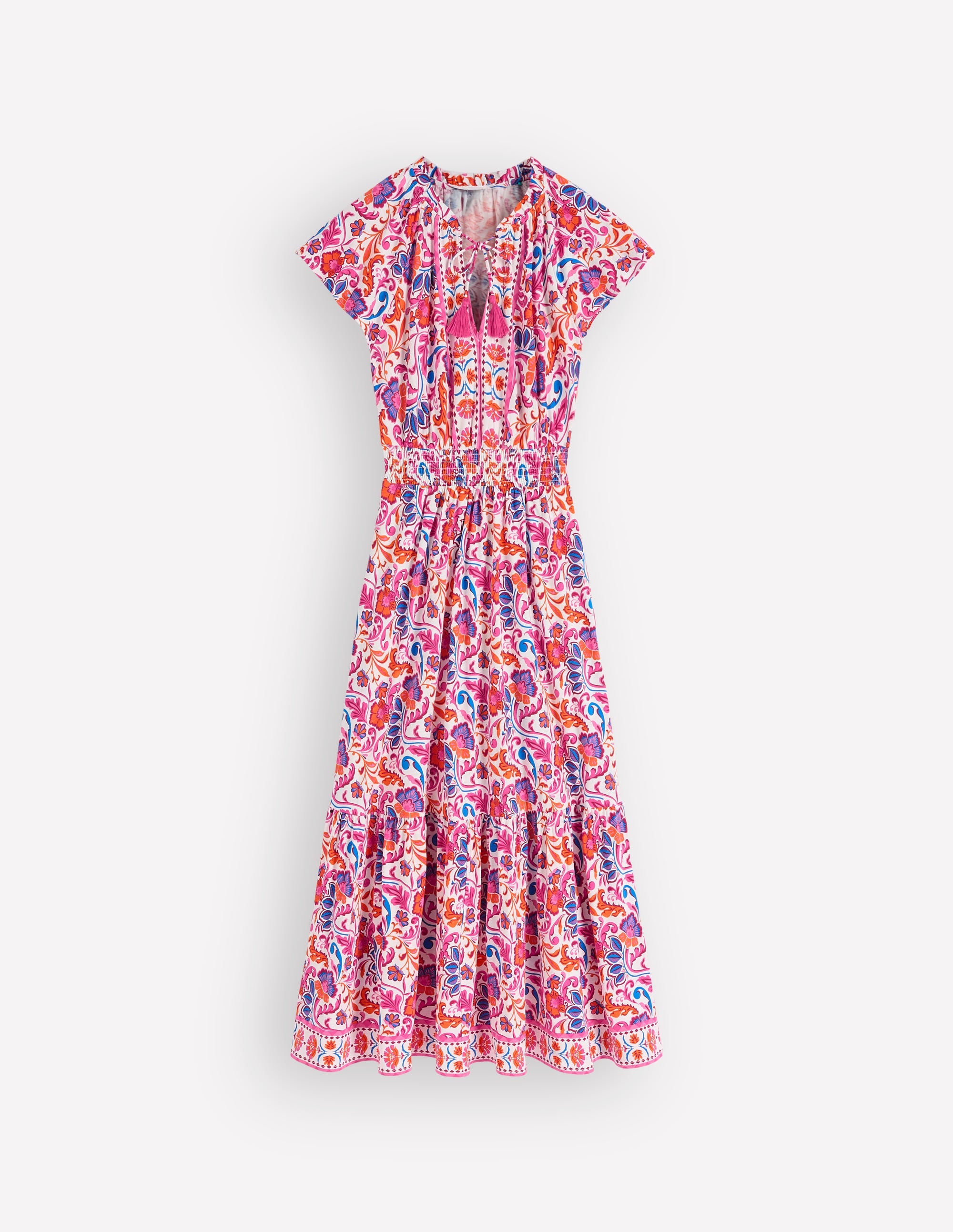 Tala Gestuftes Jersey-Maxikleid-Rosa, Blühende Wiese - Image 6