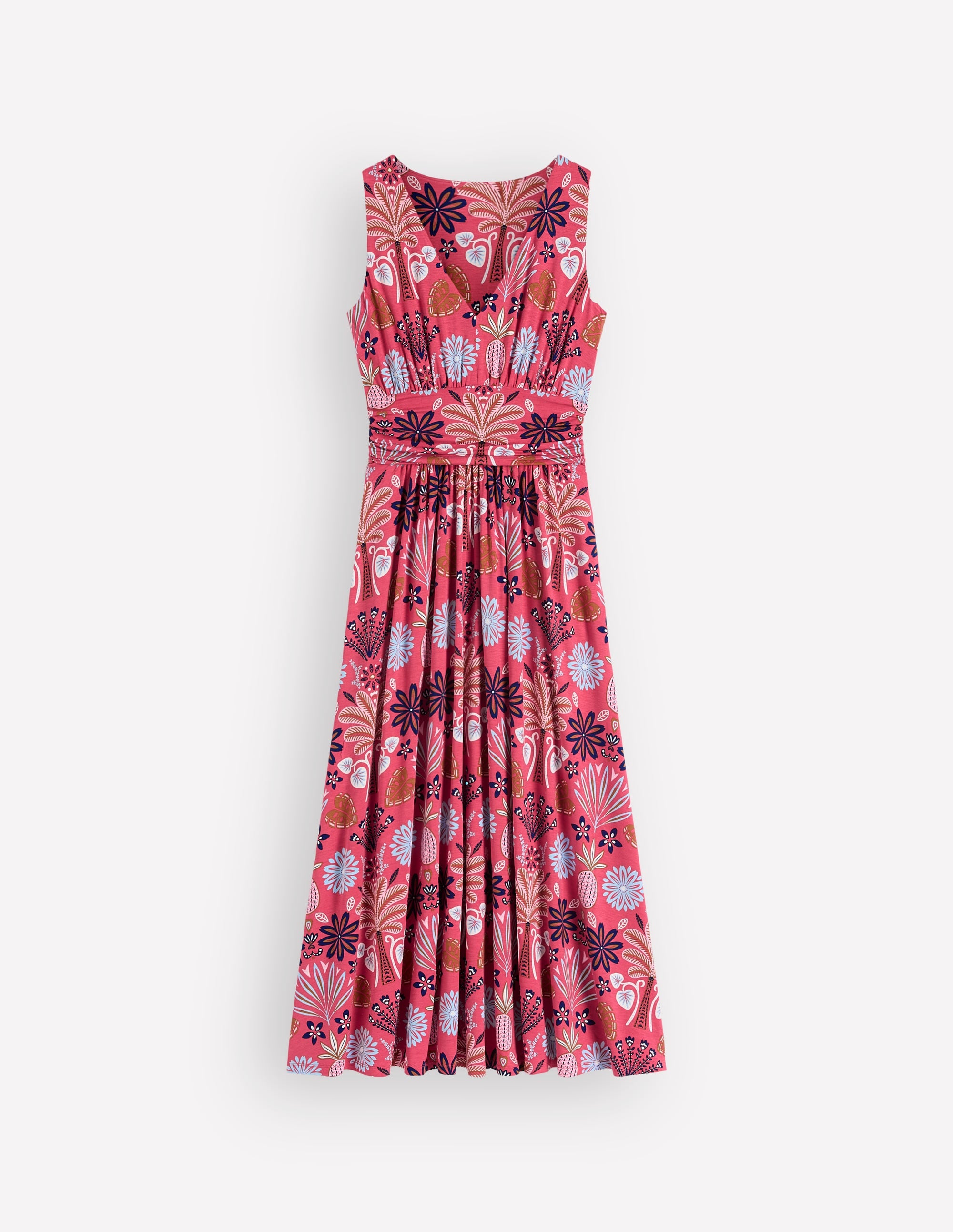 Elodie Jersey-Maxikleid-Kirschrot, Tropenwald - Image 6