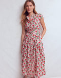 Arabella Maxikleid aus Baumwolle-Rosa Nelkenstiel