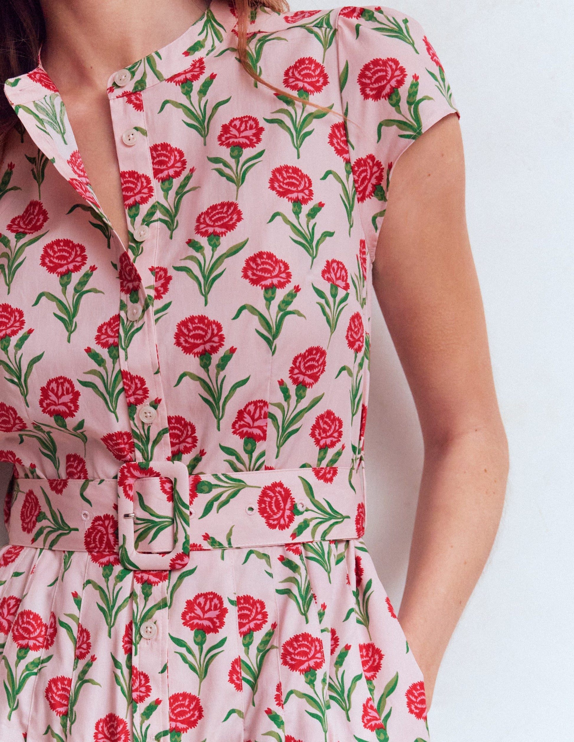 Arabella Maxikleid aus Baumwolle-Rosa Nelkenstiel-3