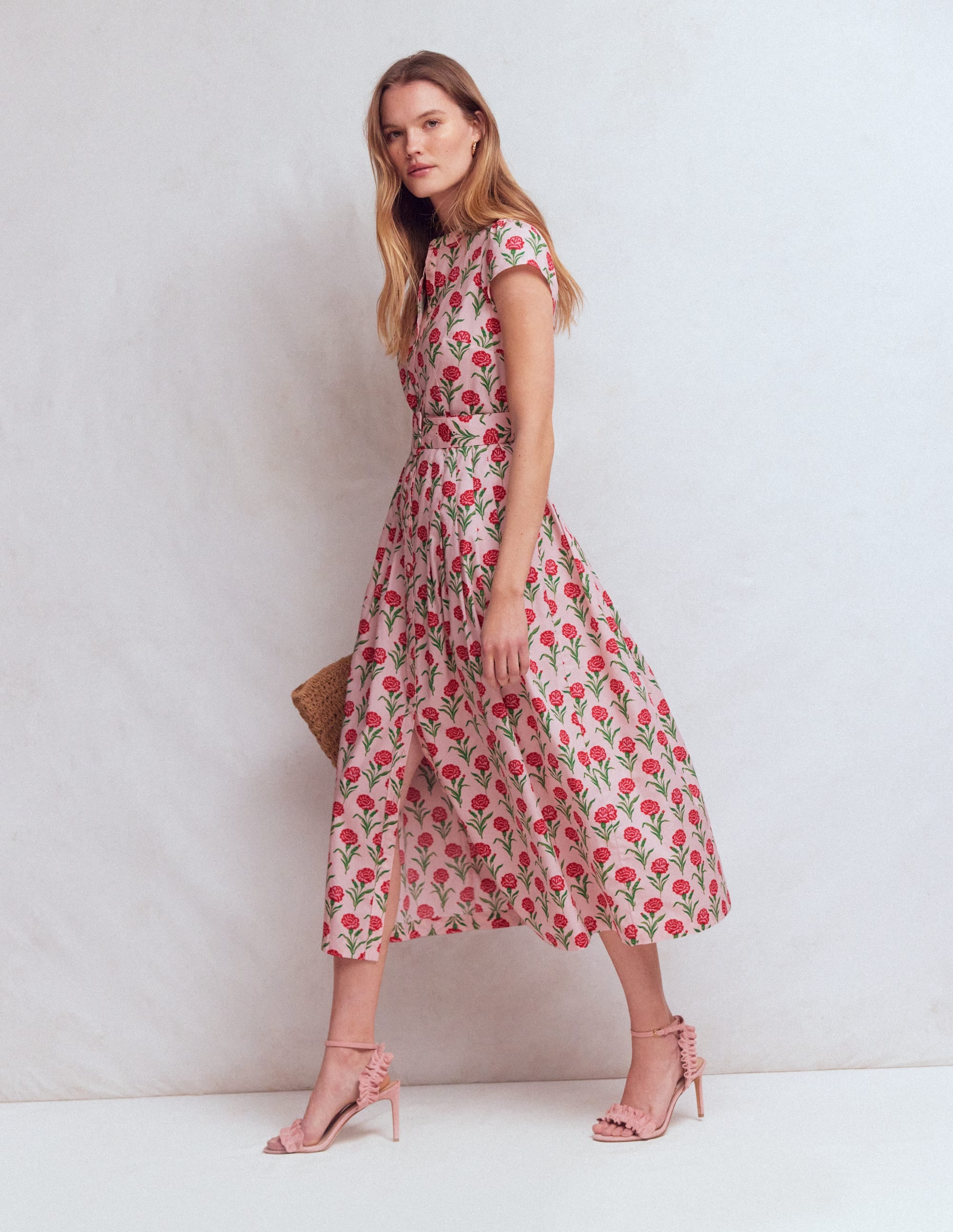 Arabella Maxikleid aus Baumwolle-Rosa Nelkenstiel - Image 4