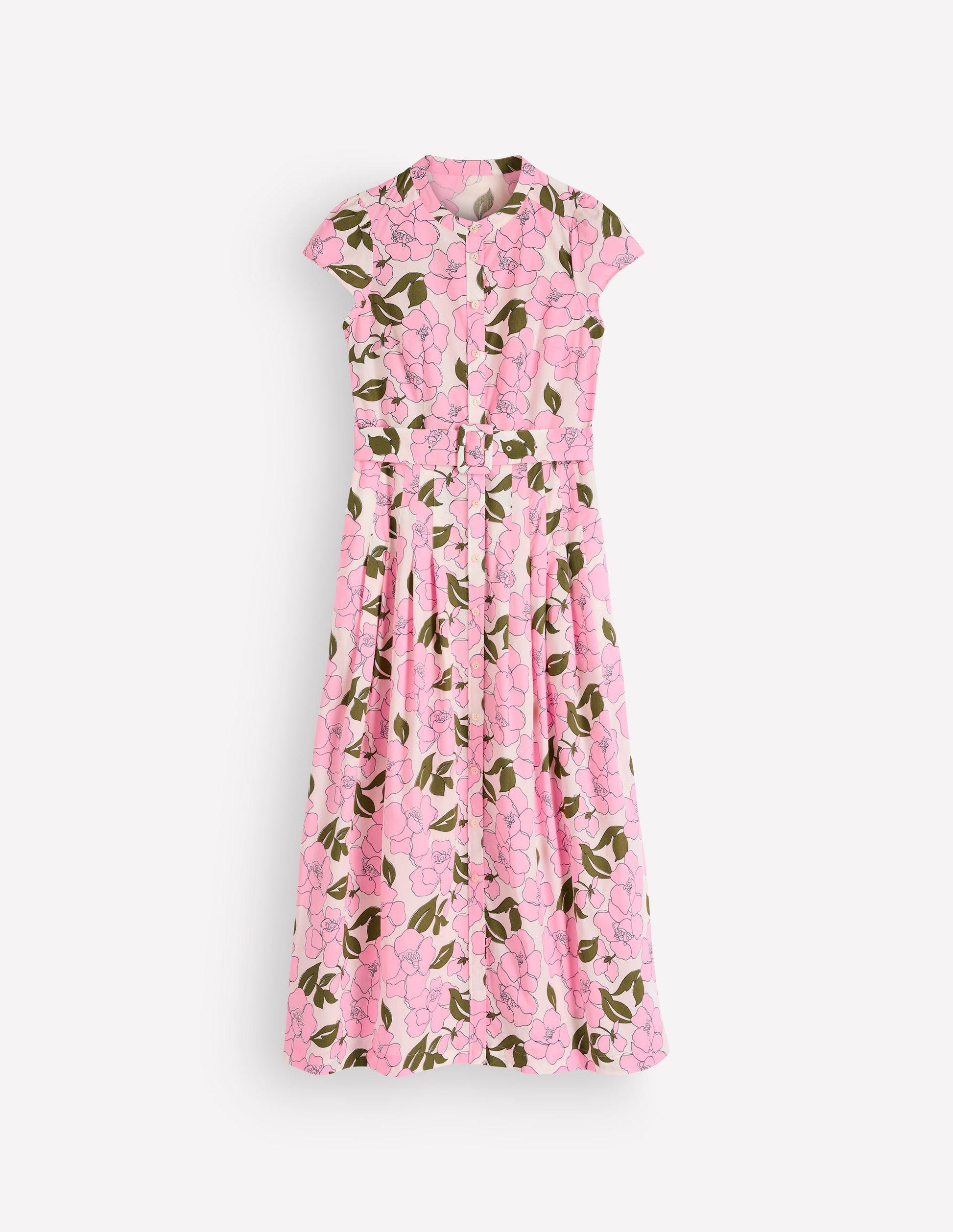 Arabella Maxikleid aus Baumwolle-Rosa Strahlende Blüte-8