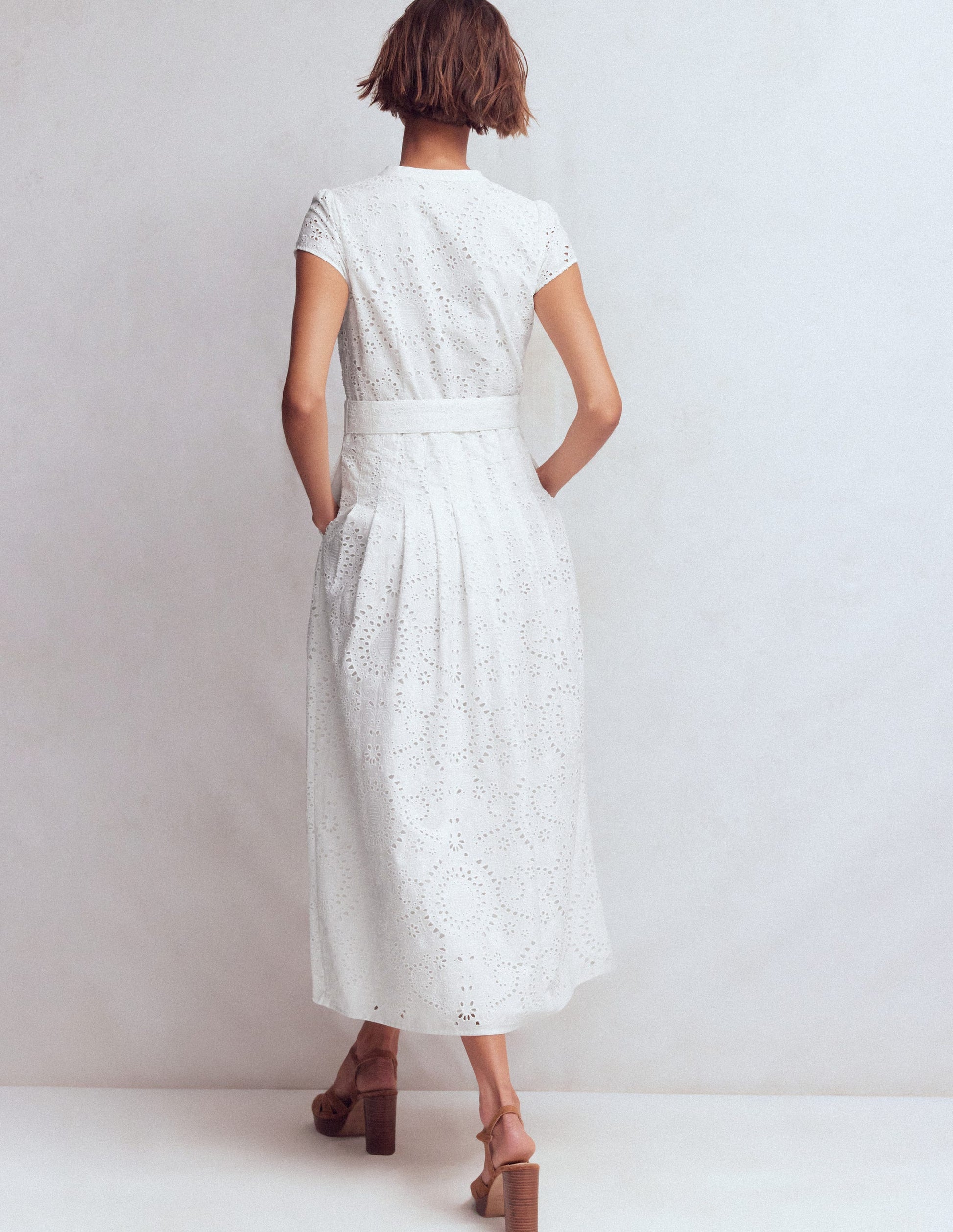 Arabella Maxikleid aus Baumwolle-Weiß-3